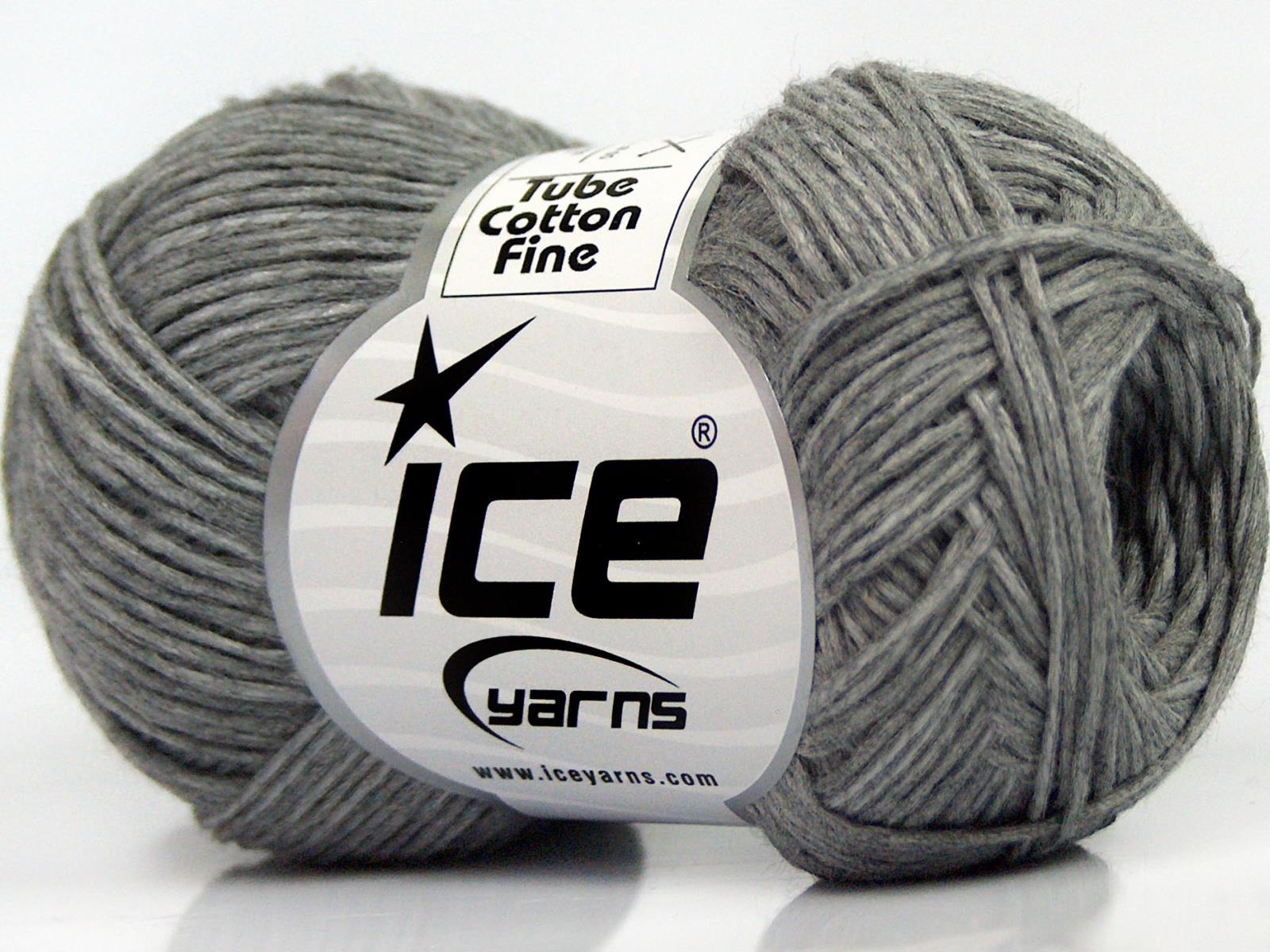 Tube Cotton Fine Grey Melange