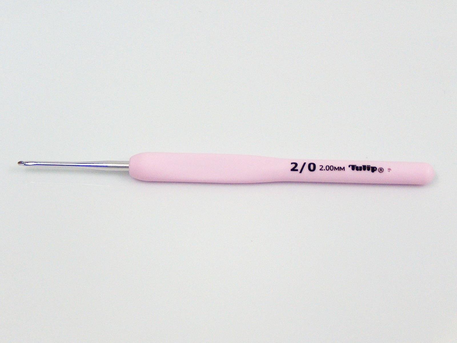 Tulip Etimo Rose Steel Crochet Hook with Soft Grip . 2/0 - 2.00 mm
