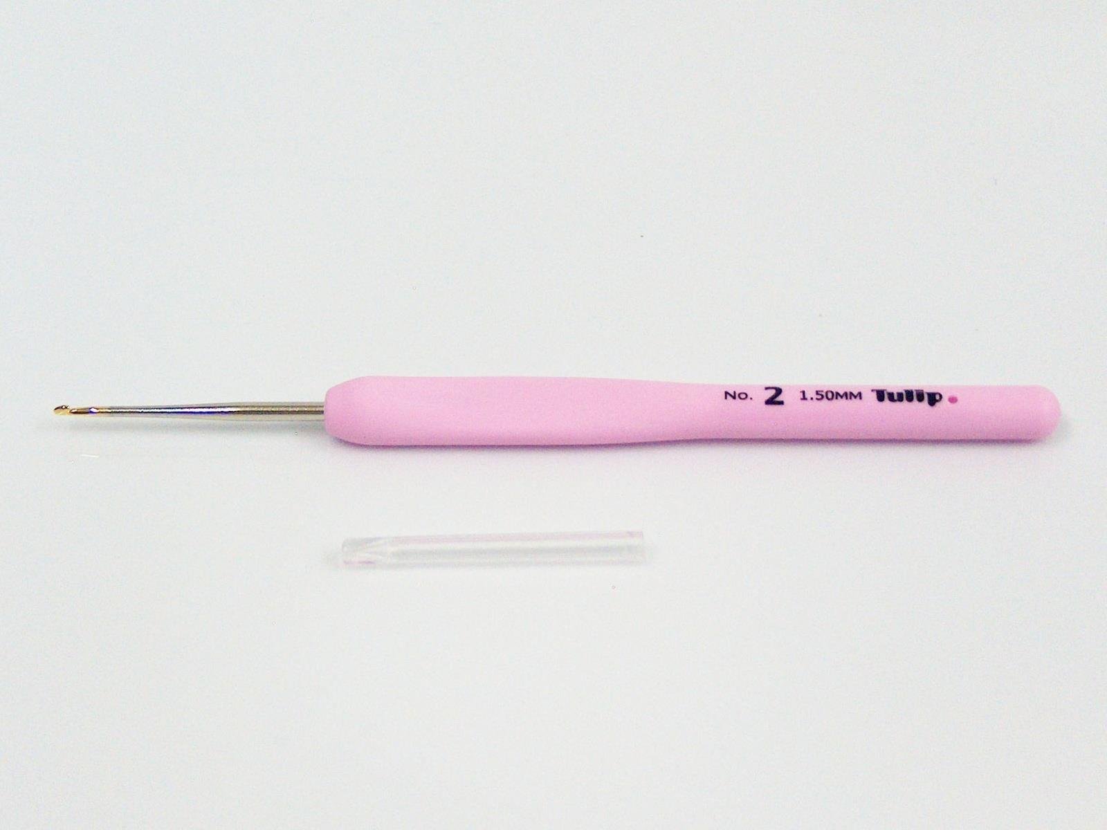 Tulip Etimo Rose Steel Crochet Hook with Soft Grip . No 2 - 1.50 mm