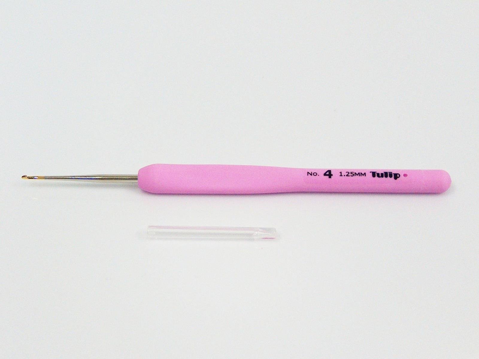 Tulip Etimo Rose Steel Crochet Hook with Soft Grip . No 4 - 1.25 mm