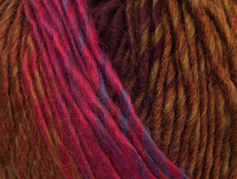Vivid Wool Brown, Green, Pink, Blue