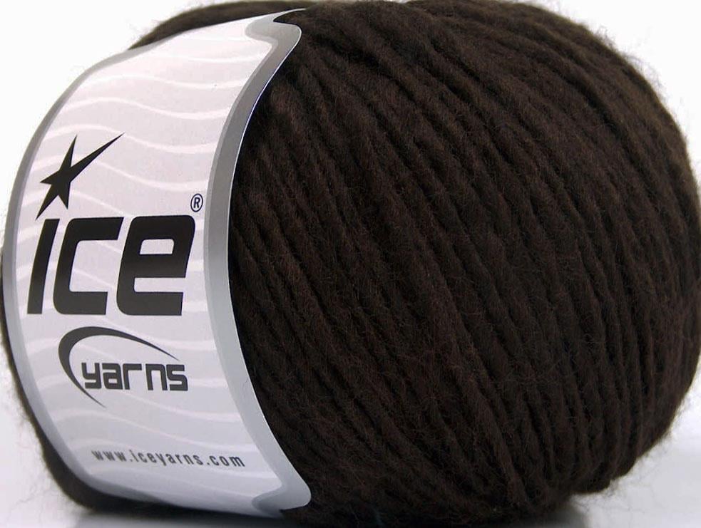Wool Cord Aran Dark Brown