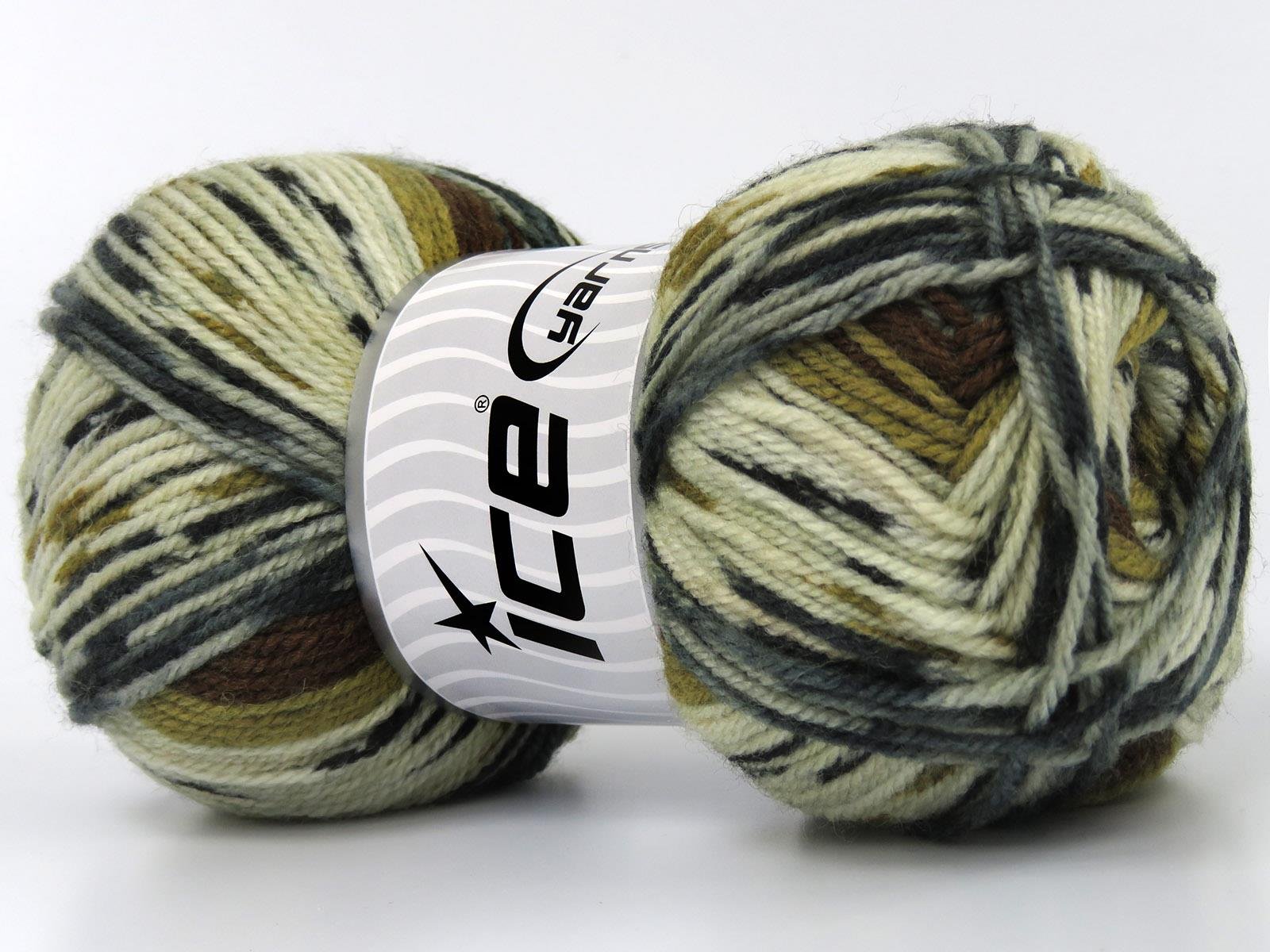 Wool Design Cream, Brown Shades, Teal