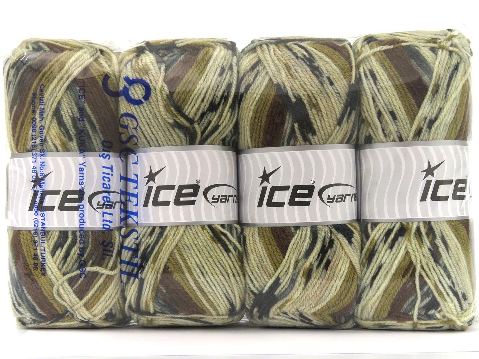 Wool Design Cream, Brown Shades, Teal