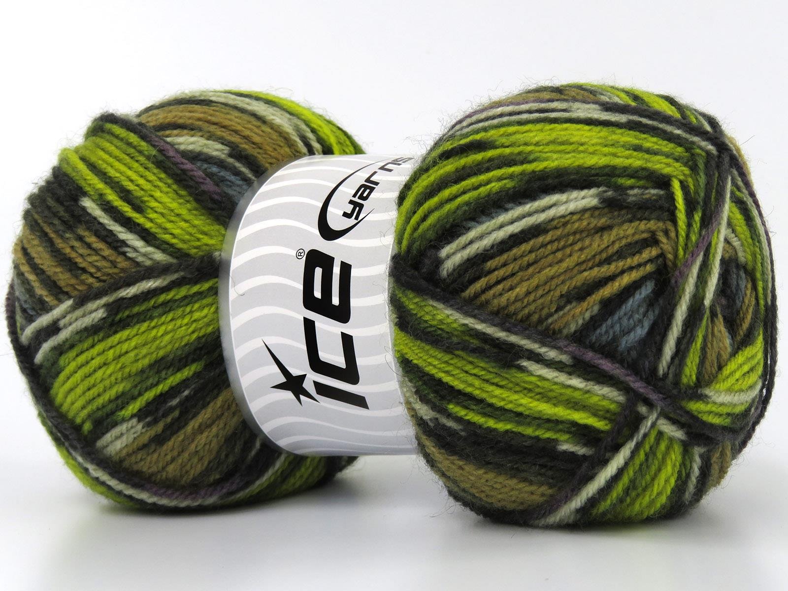 Wool Design Cream, Maroon, Green Shades