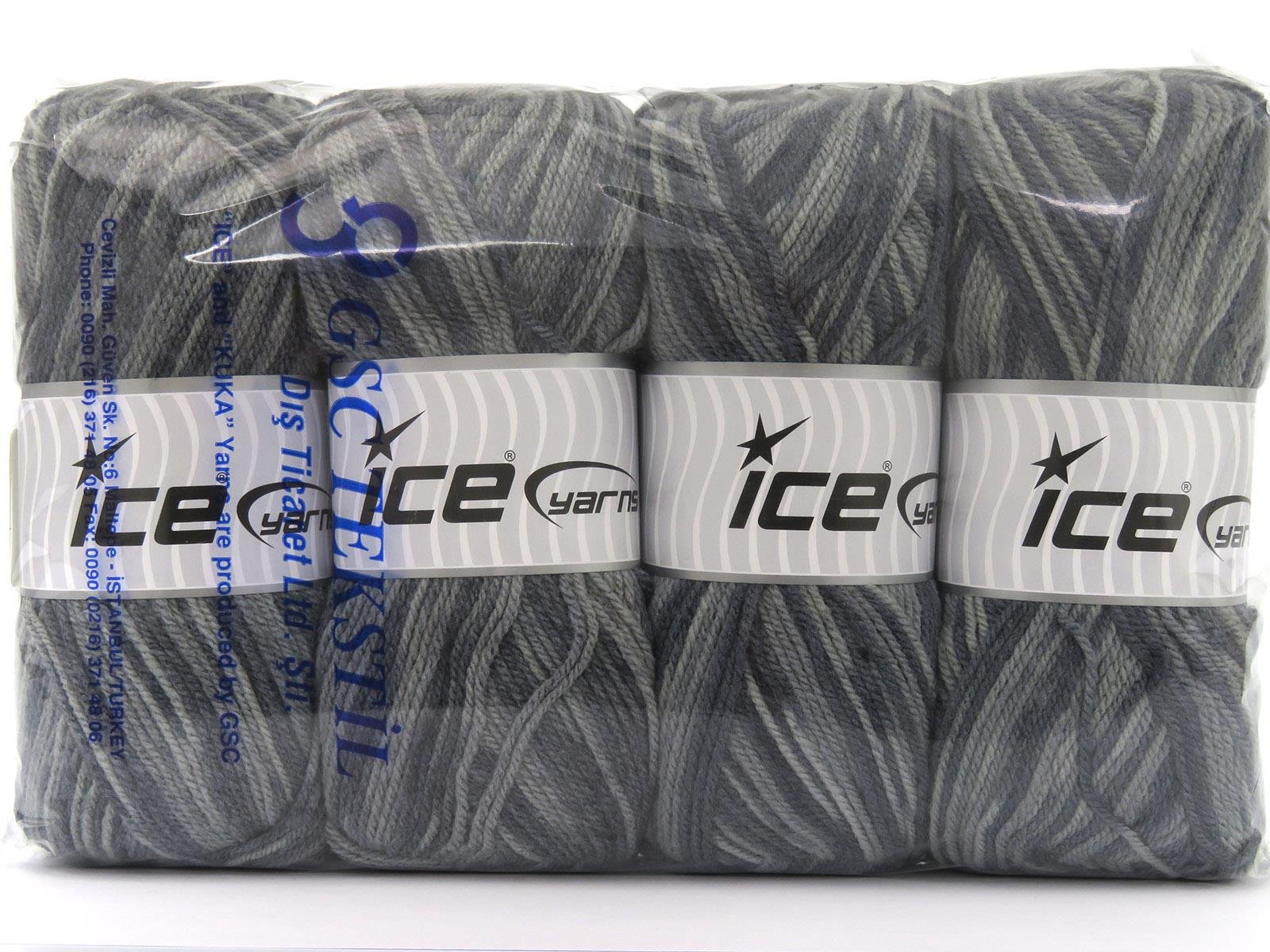 Wool Design Grey Shades, Jeans Blue