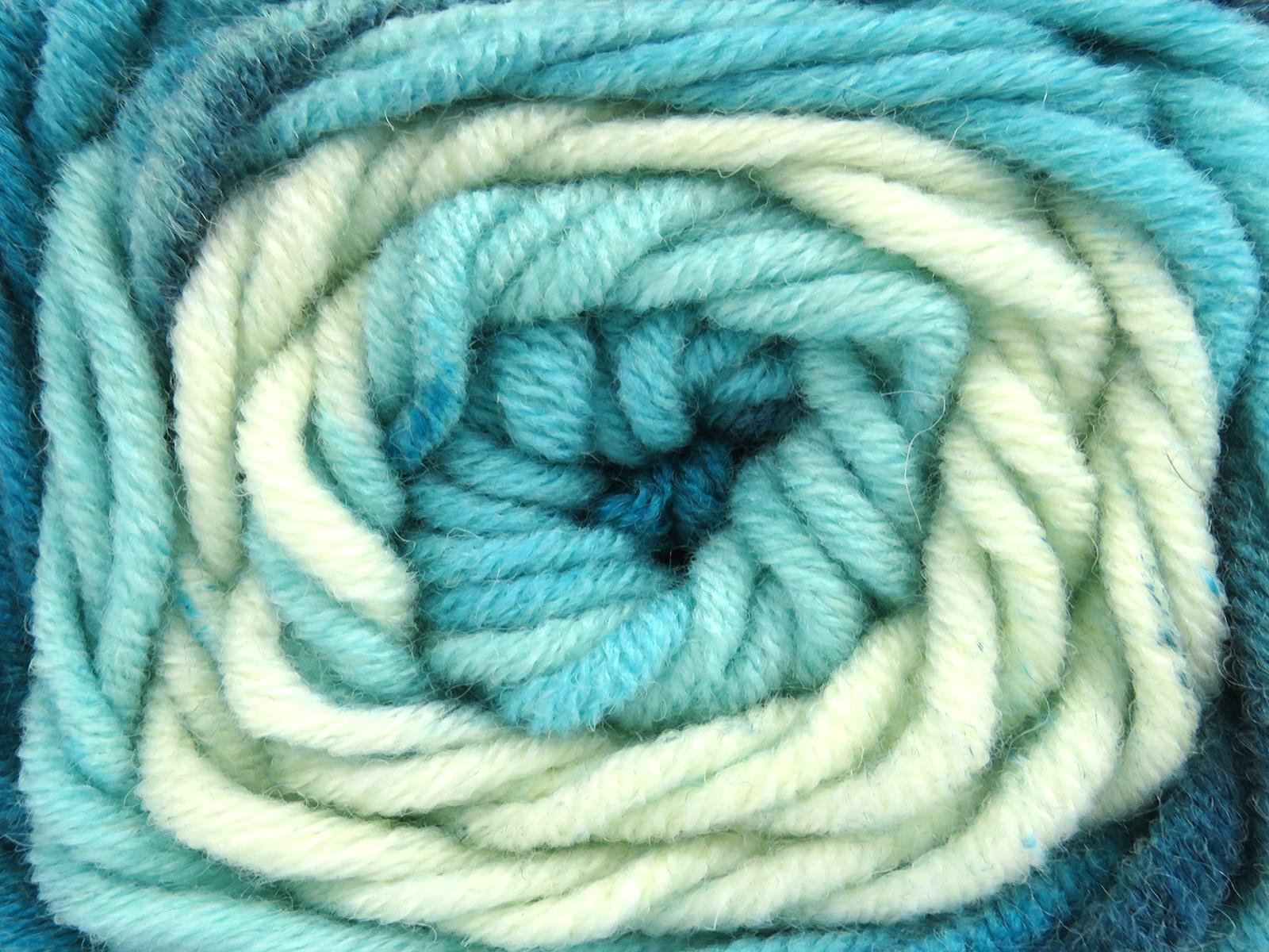 Wool Superbulky Batik Turquoise Shades