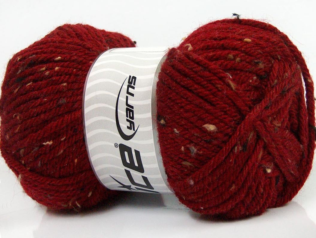 Wool Tweed Superbulky Dark Red