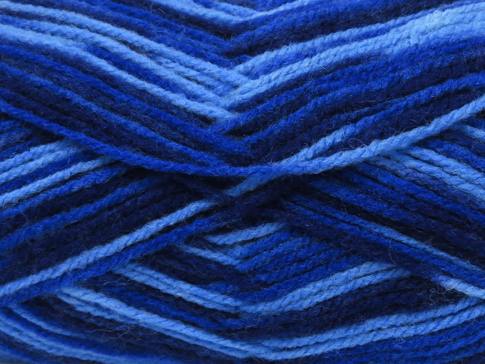 Wool Varicolor Light Blue Shades