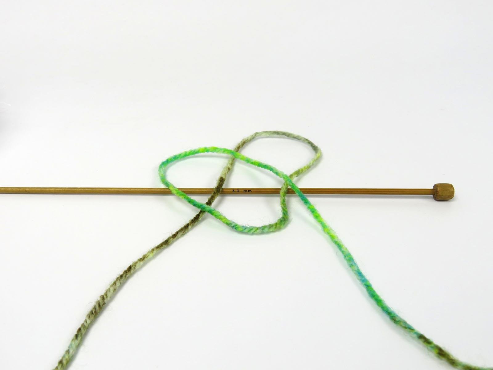 Wool Varicolor Light Brown Shades, Green Shades