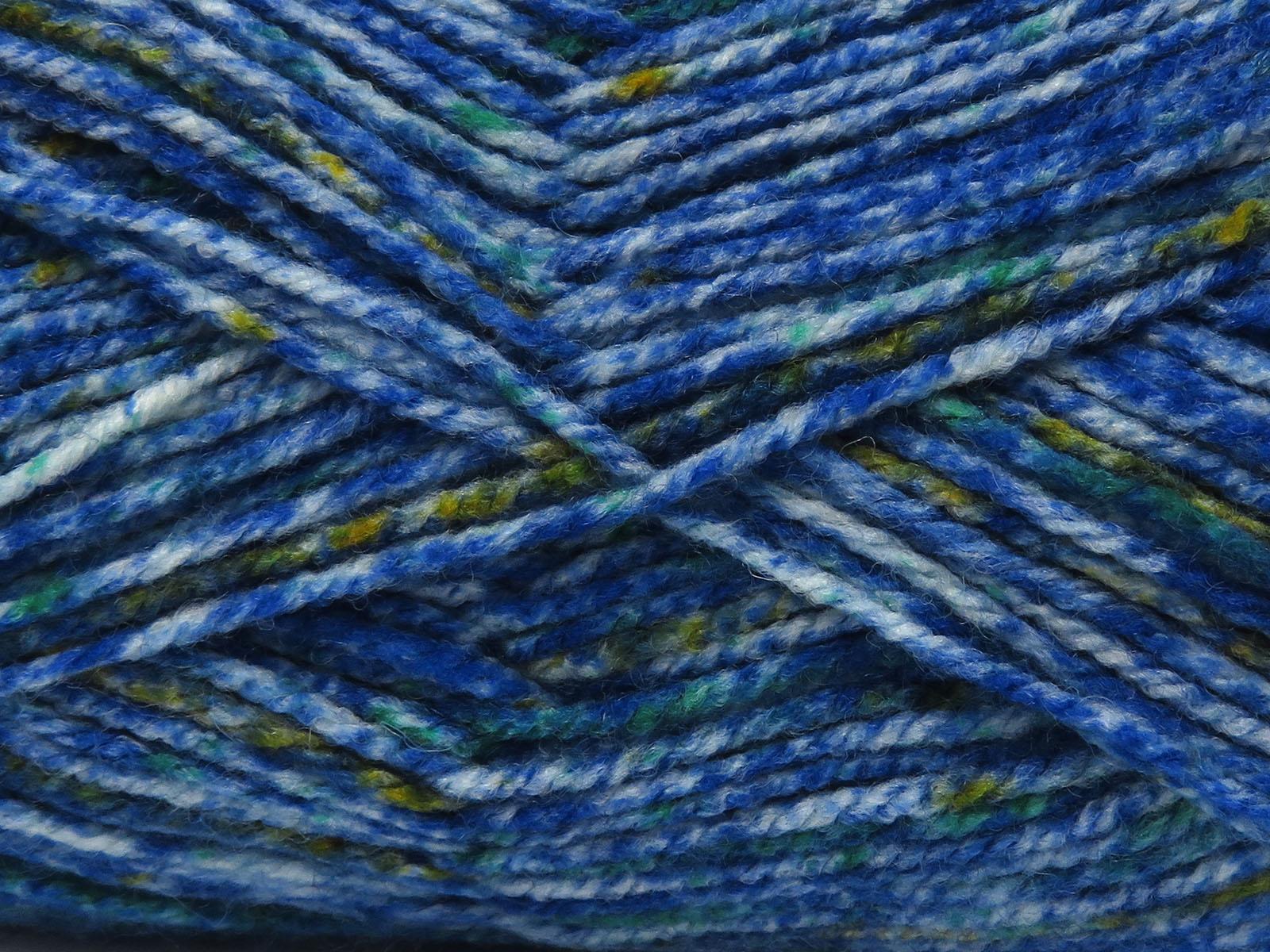 Wool Varicolor Light Green Shades, Blue Shades