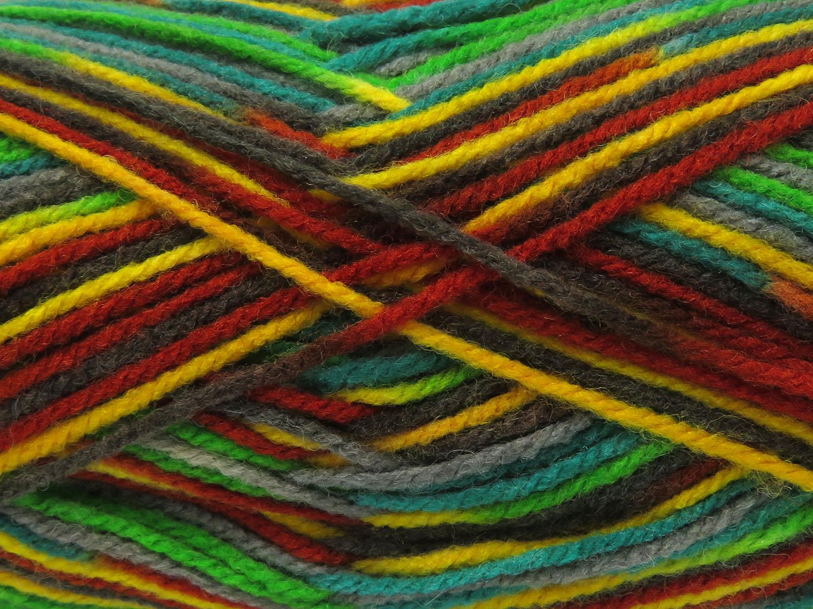 Wool Varicolor Light Green Shades, Copper, Grey Shades