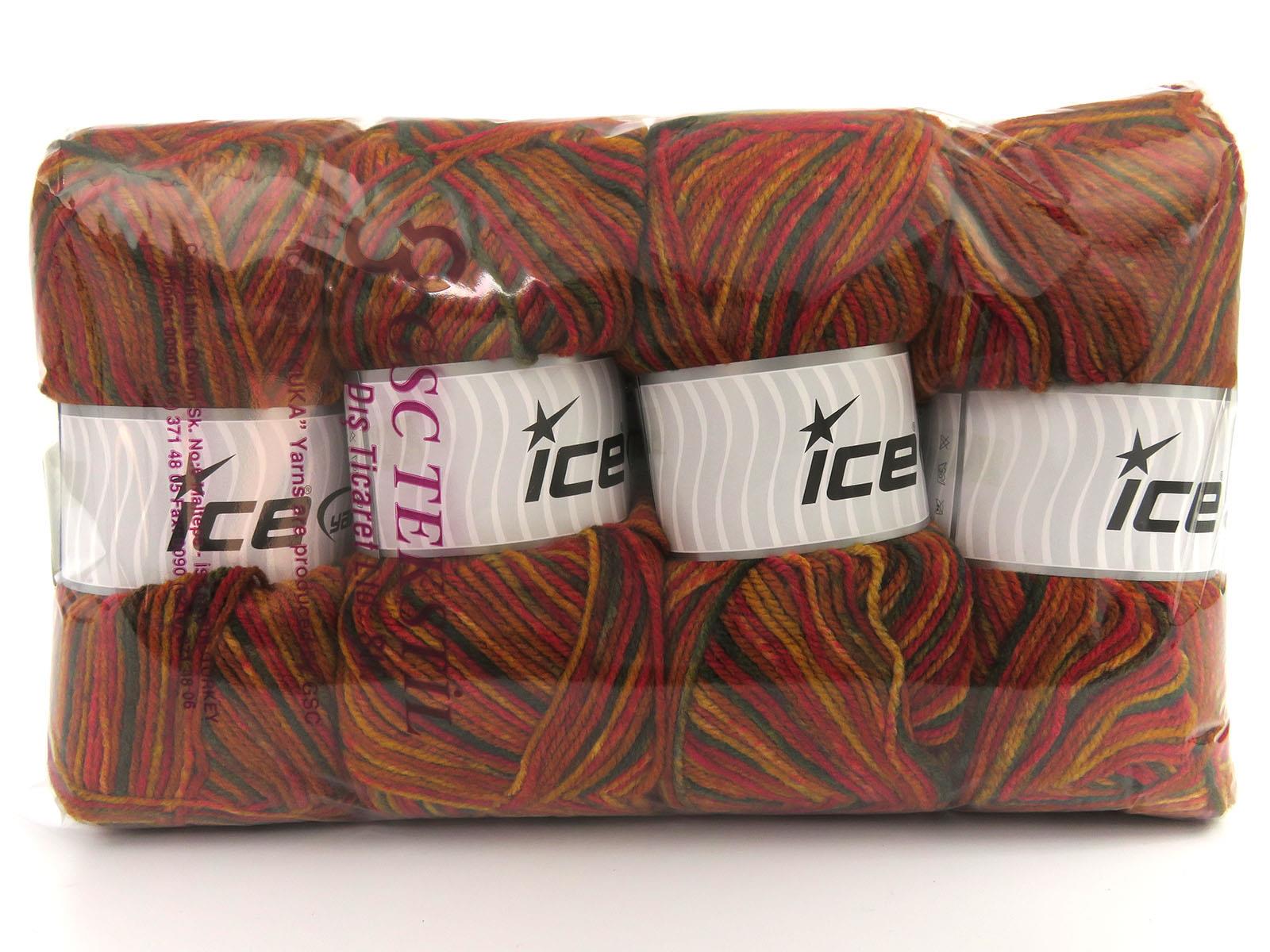 Wool Varicolor Light Green Shades, Gold Shades