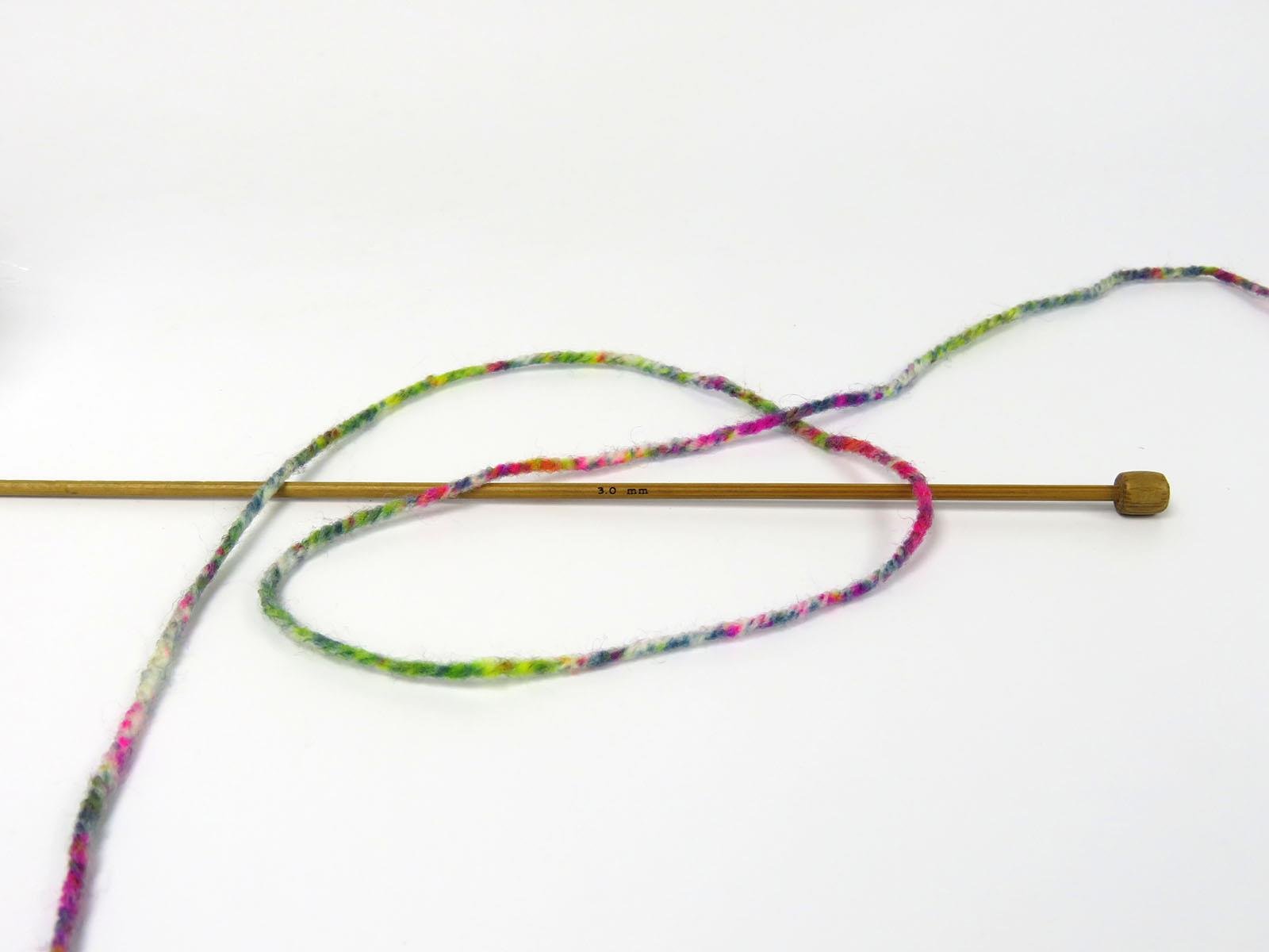 Wool Varicolor Light Pink, Purple, Green Shades