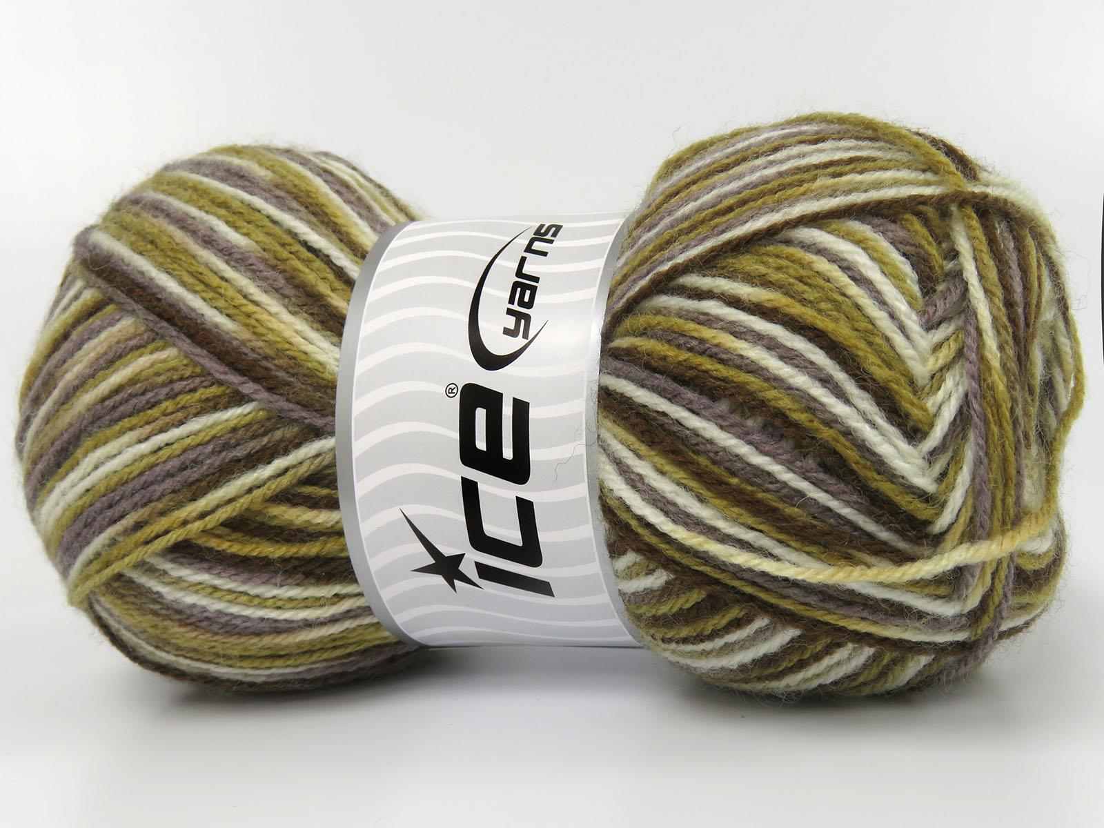Wool Varicolor Light White, Brown Shades