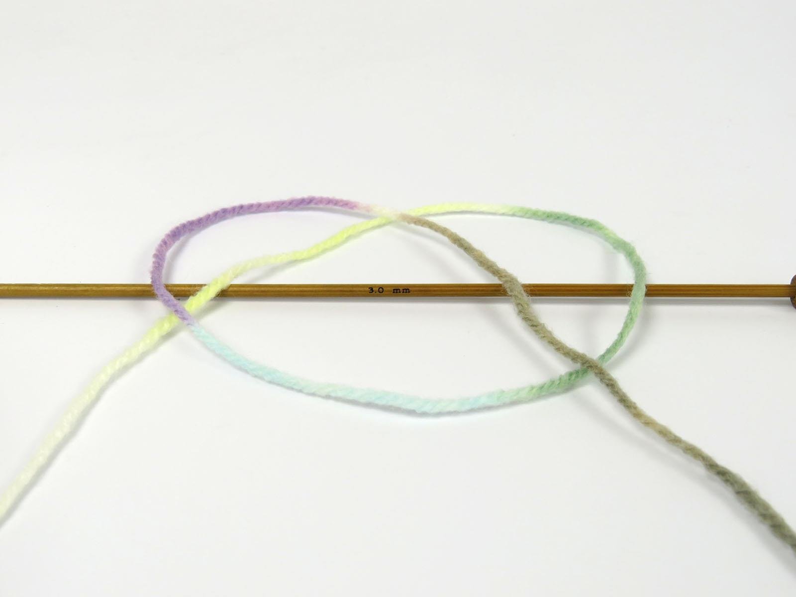 Wool Varicolor Light White, Lilac, Green Shades, Beige