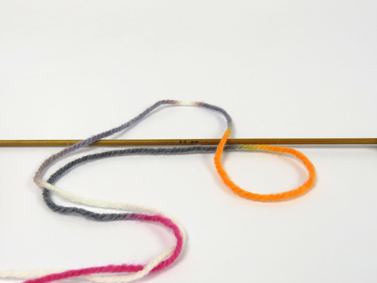 Wool Varicolor Light White, Orange, Grey