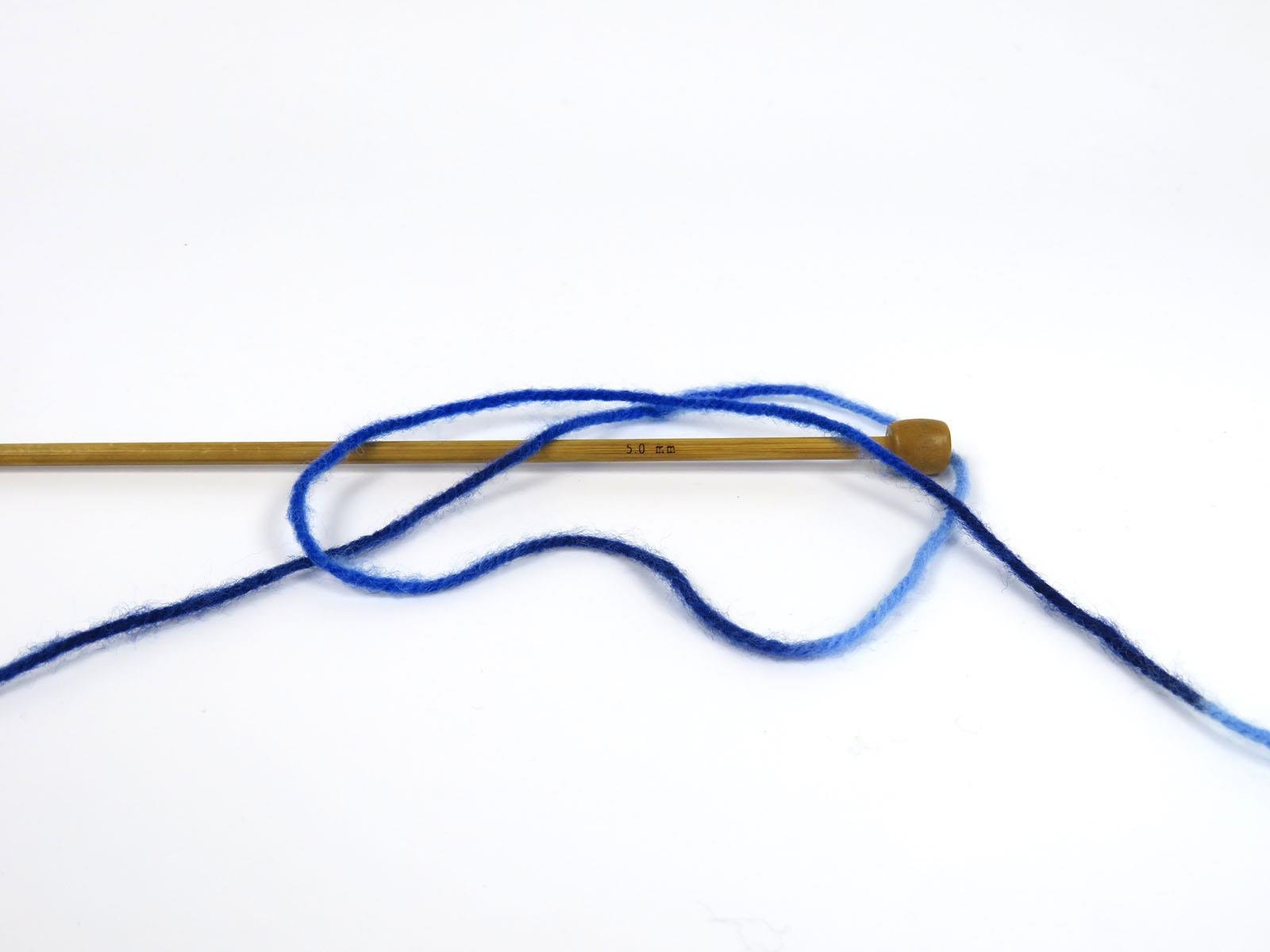 Wool Varicolor Worsted Blue Shades