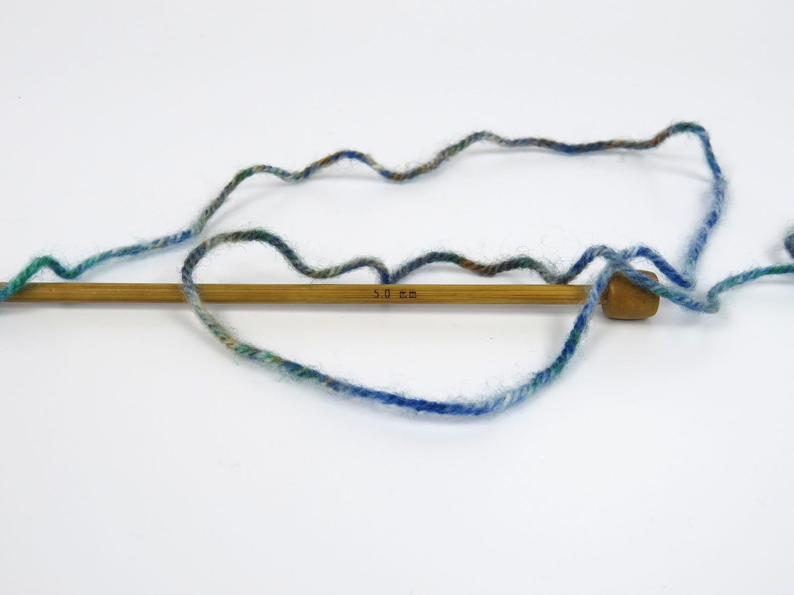 Wool Varicolor Worsted Brown, Green, Gold, Blue Shades