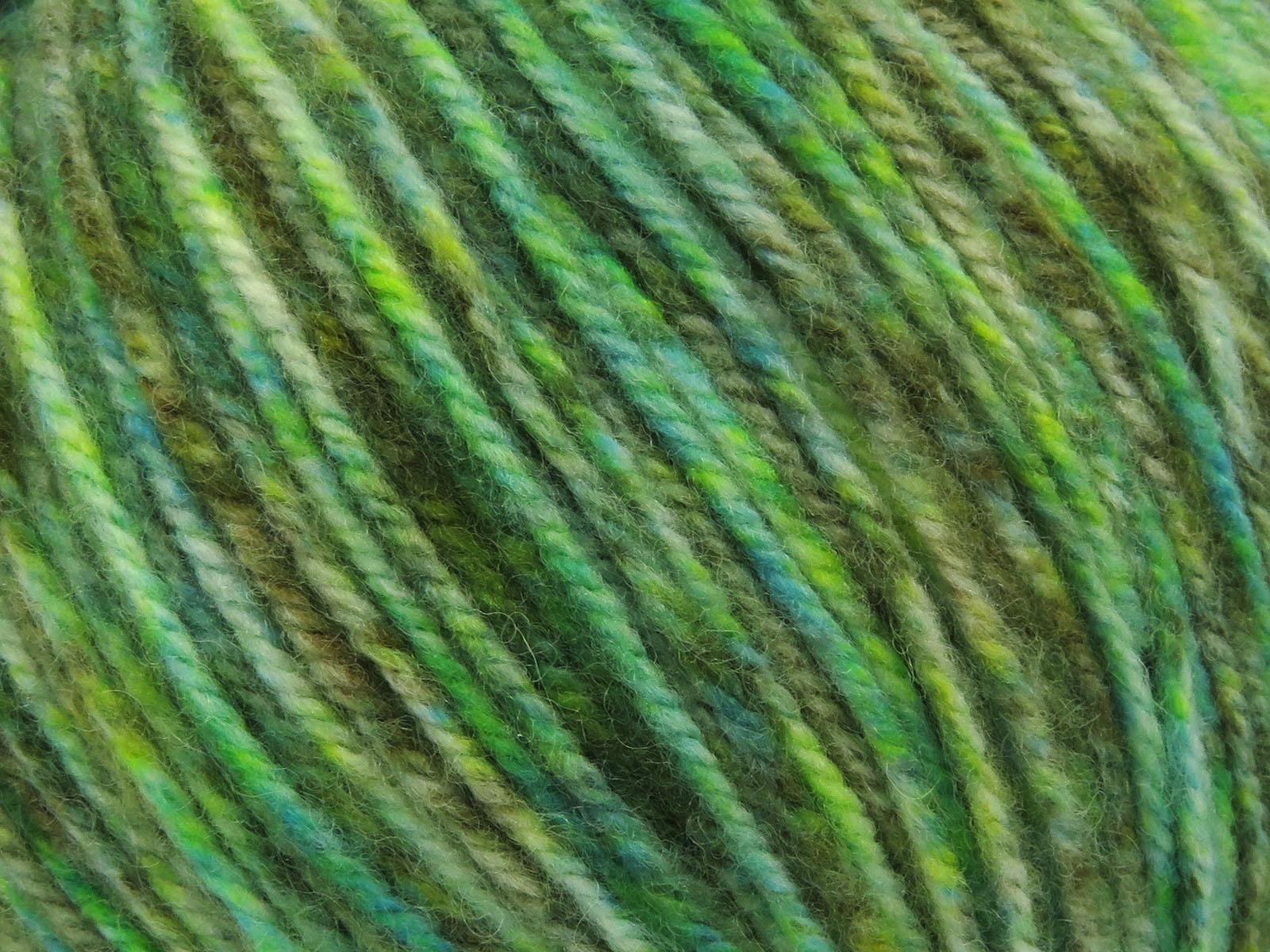 Wool Varicolor Worsted Brown Shades, Green Shades