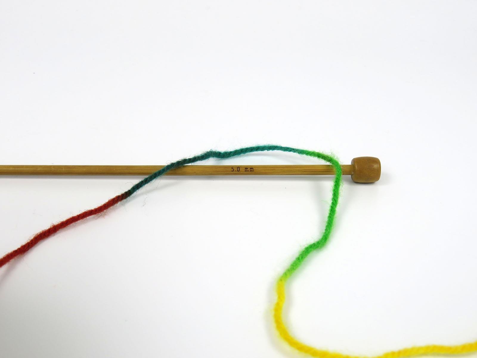 Wool Varicolor Worsted Yellow, Green Shades, Copper, Grey Shades