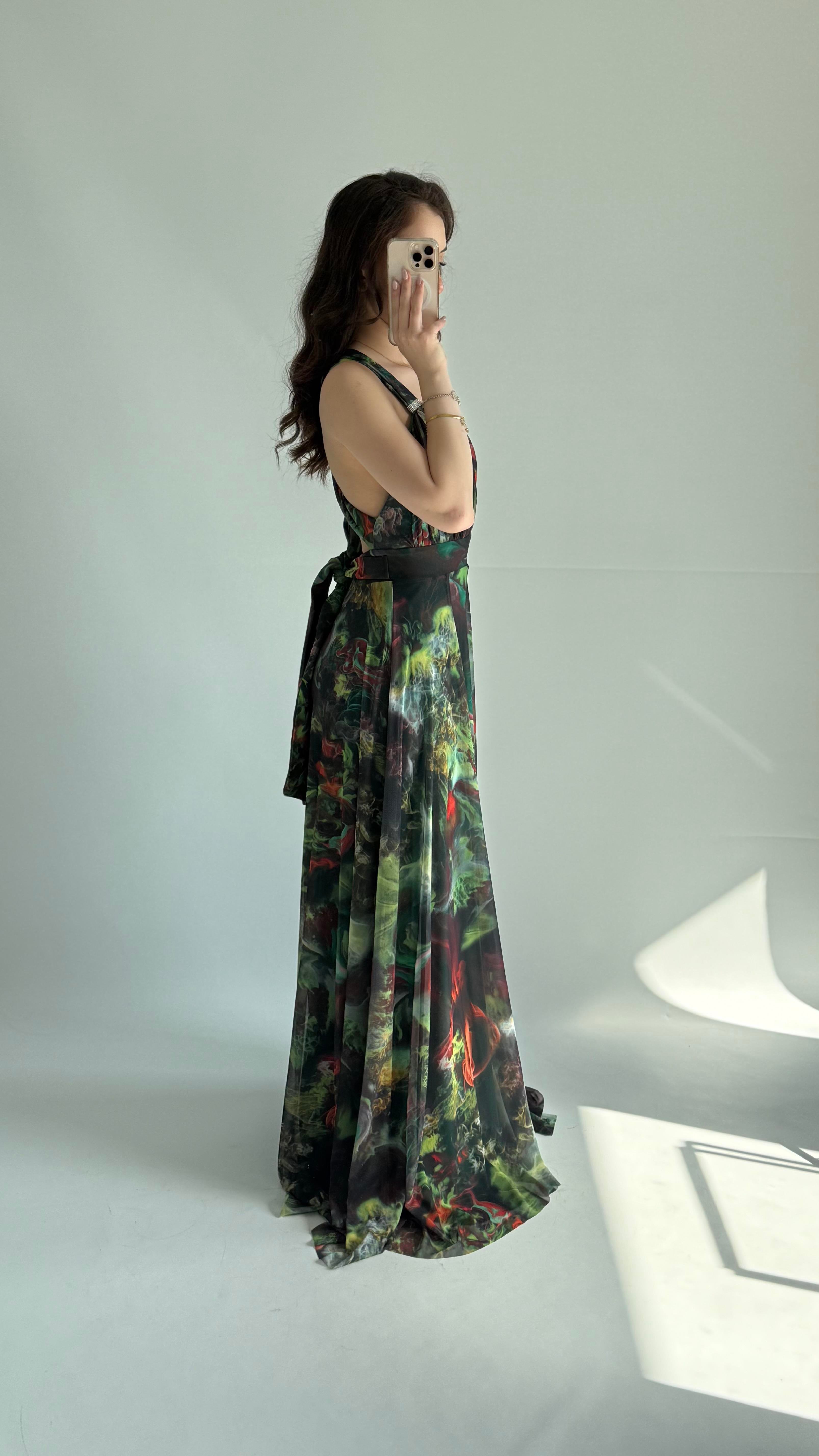 Adriana Çok Renkli Abiye Siyah