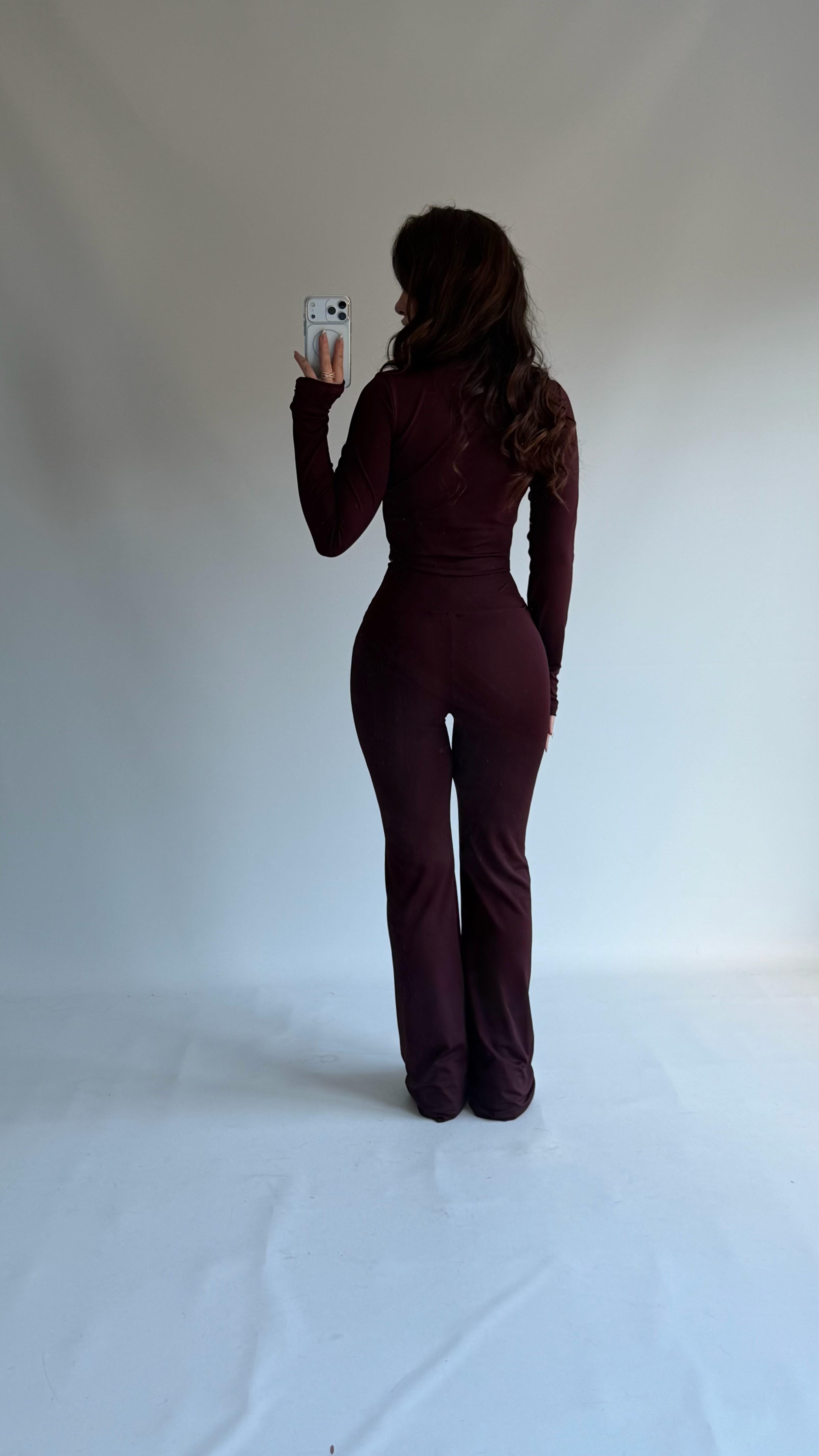 Agrafli Ceket Takım Bordo