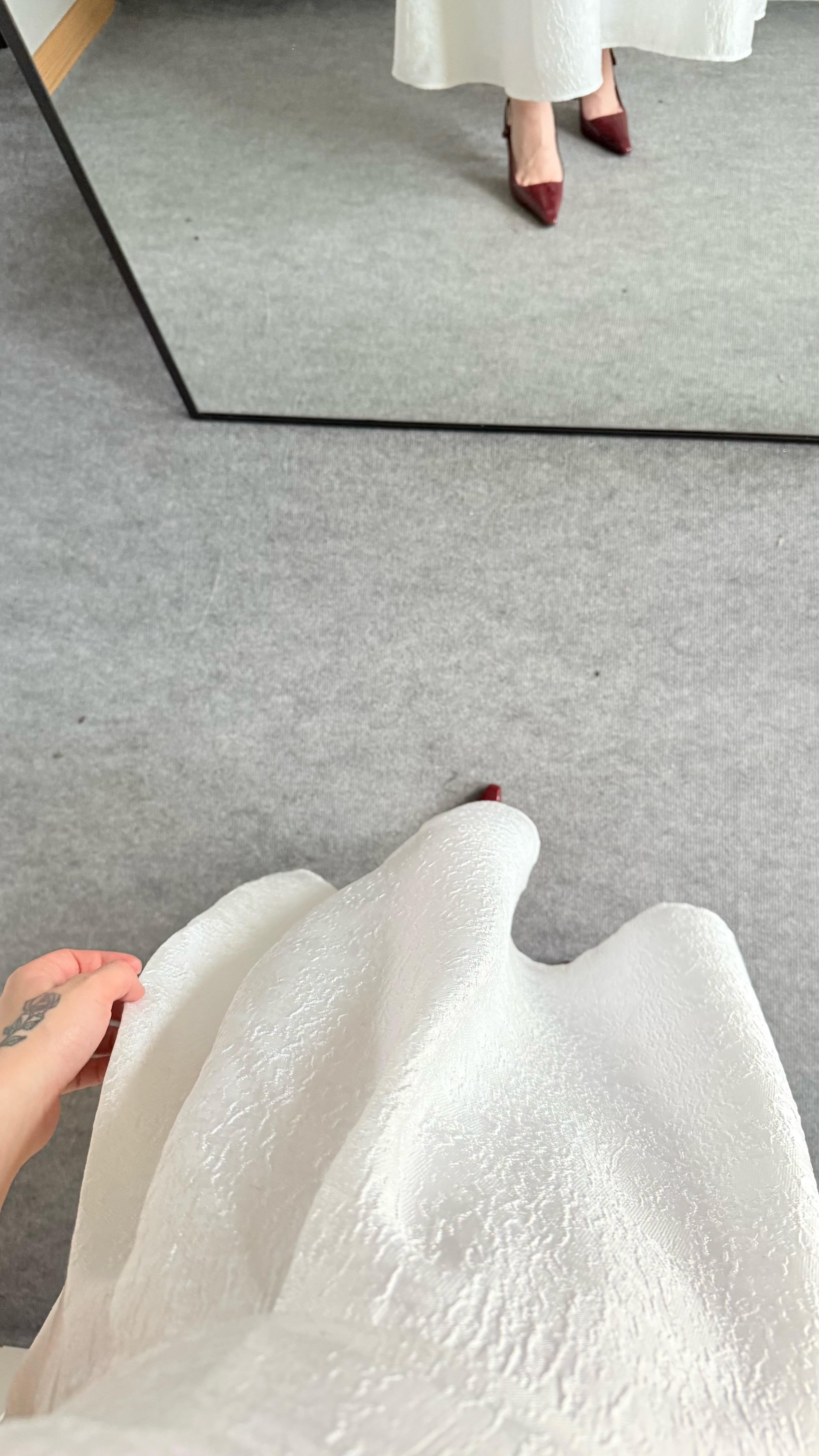 Alexandra Askılı Elbise Beyaz