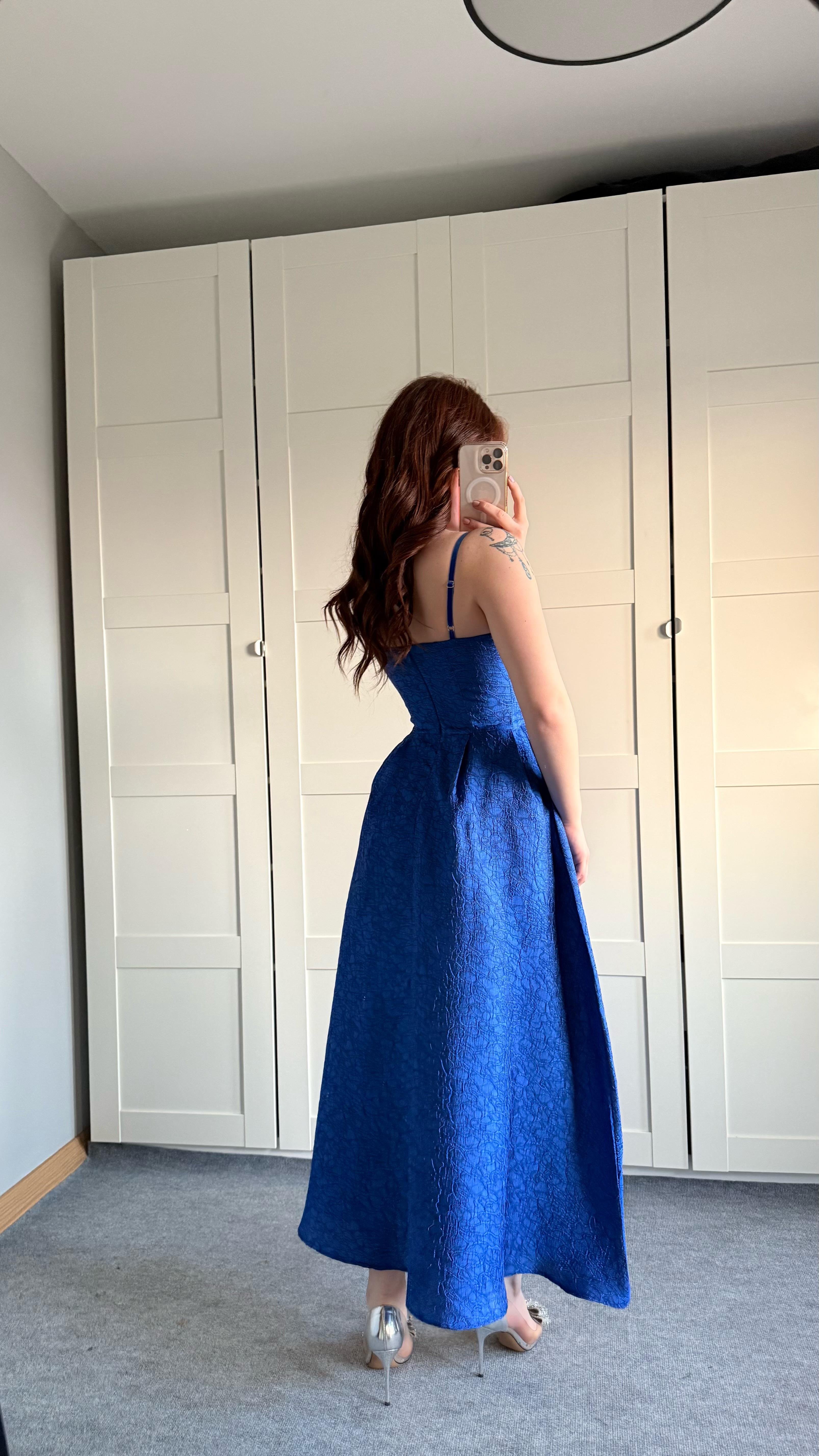 Alexandra Askılı Elbise Saks