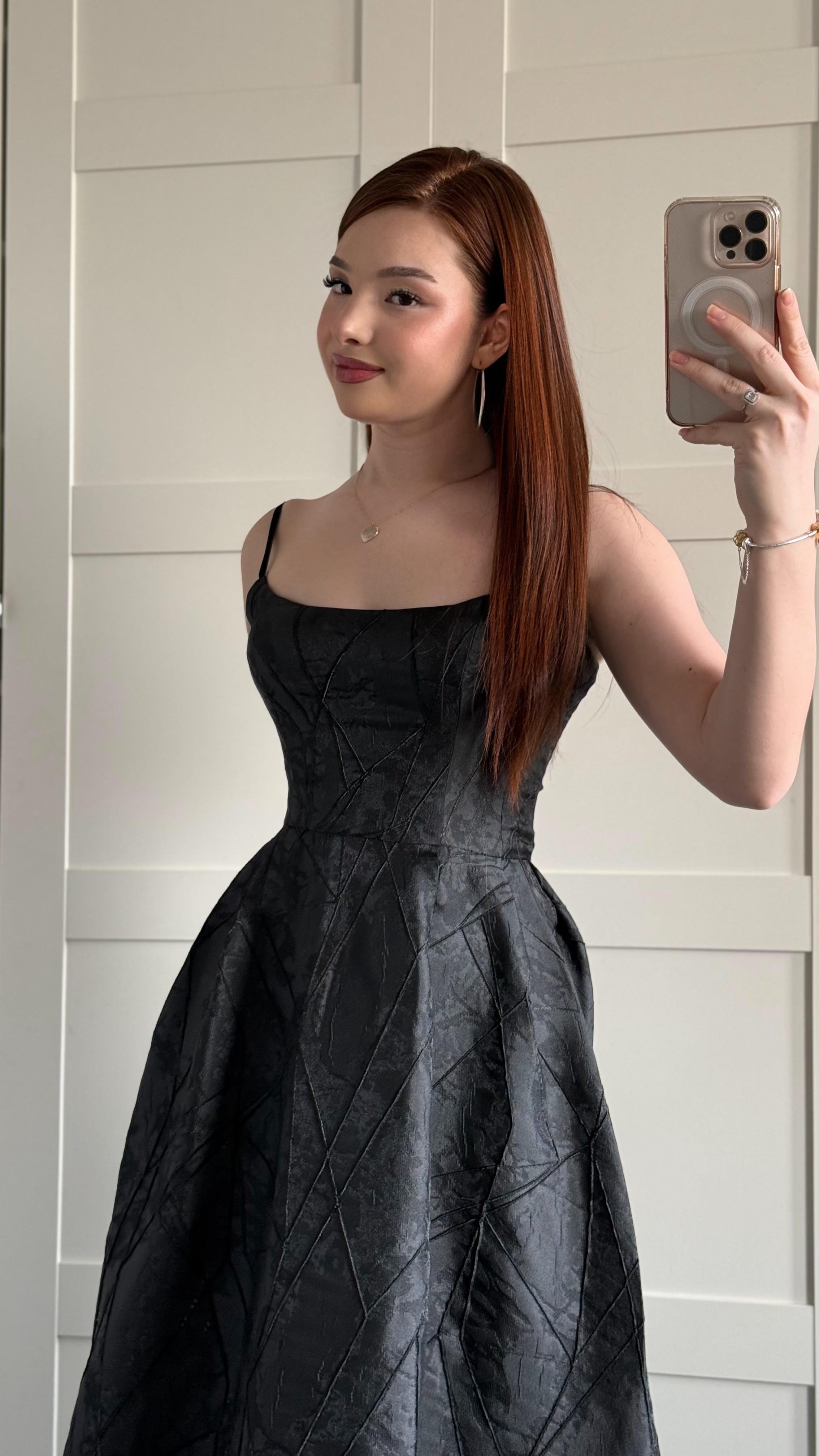 Alexandra Askılı Elbise Siyah