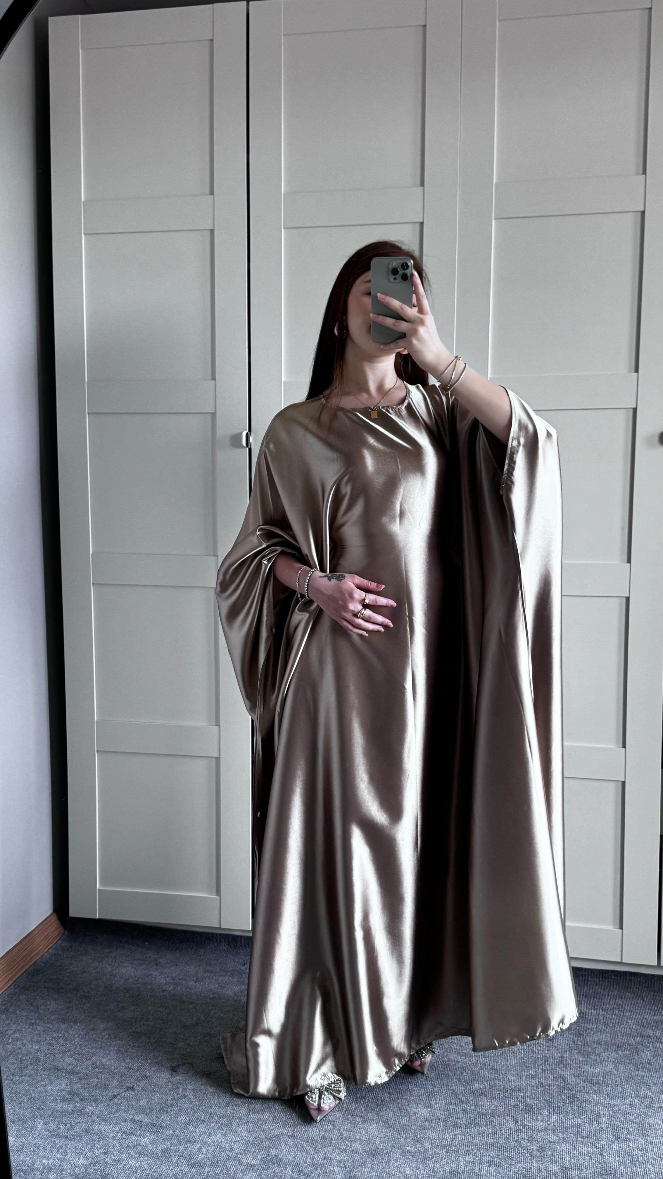 Arabic Saten Elbise Gold