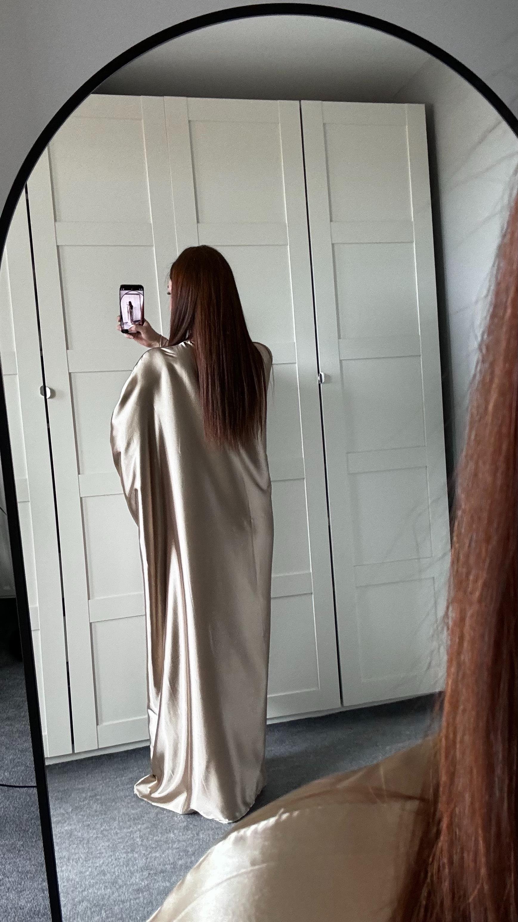 Arabic Saten Elbise Gold