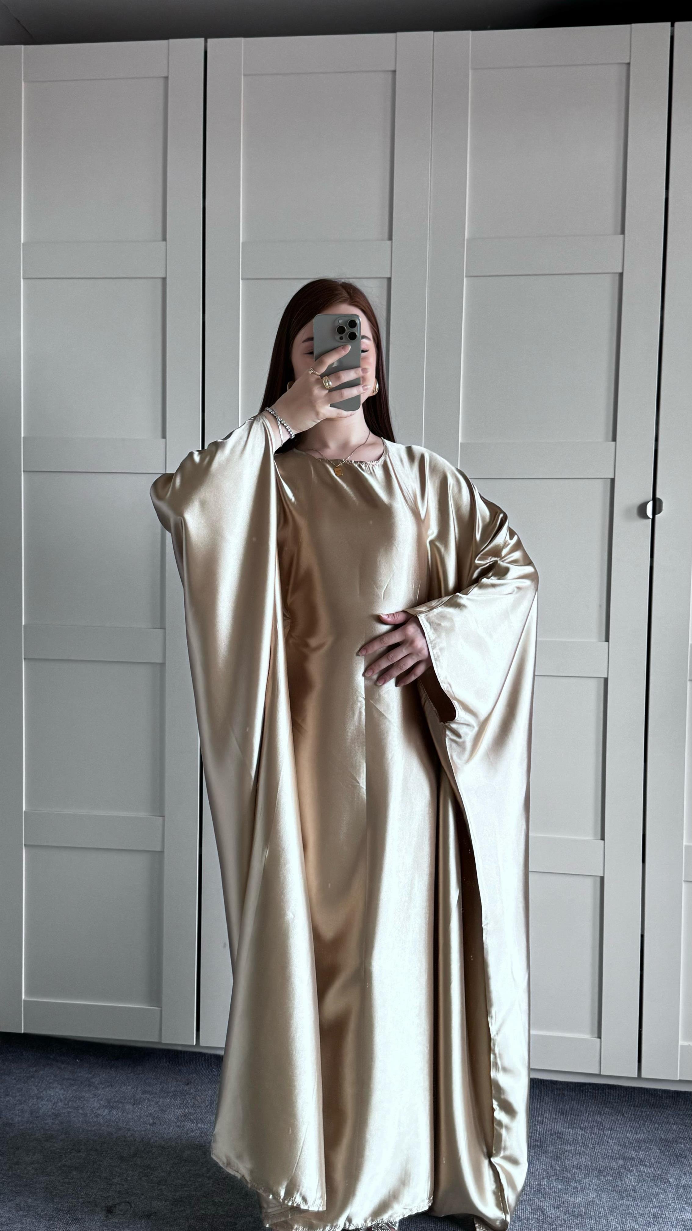 Arabic Saten Elbise Gold