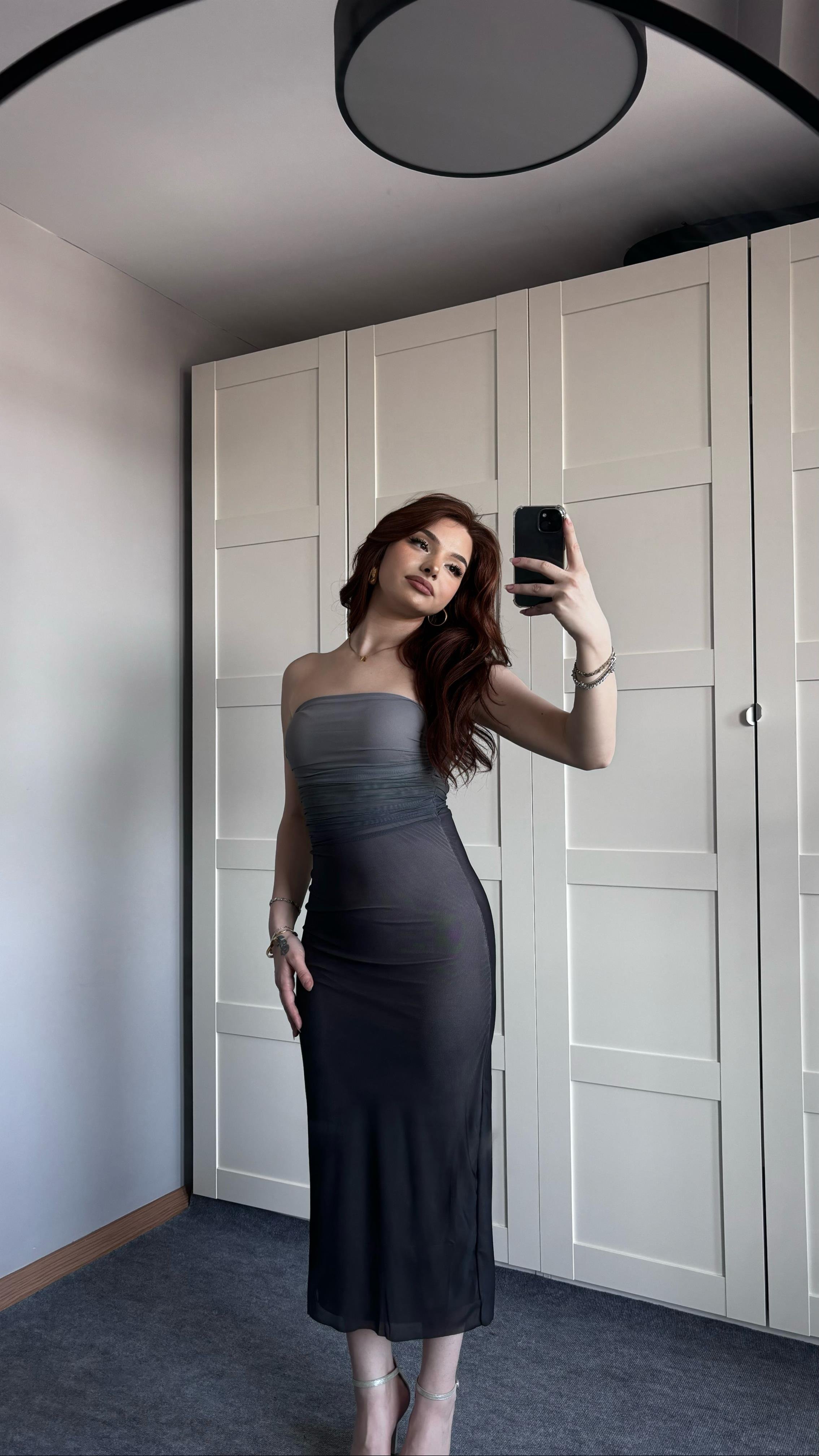 Aura Elbise Antrasit