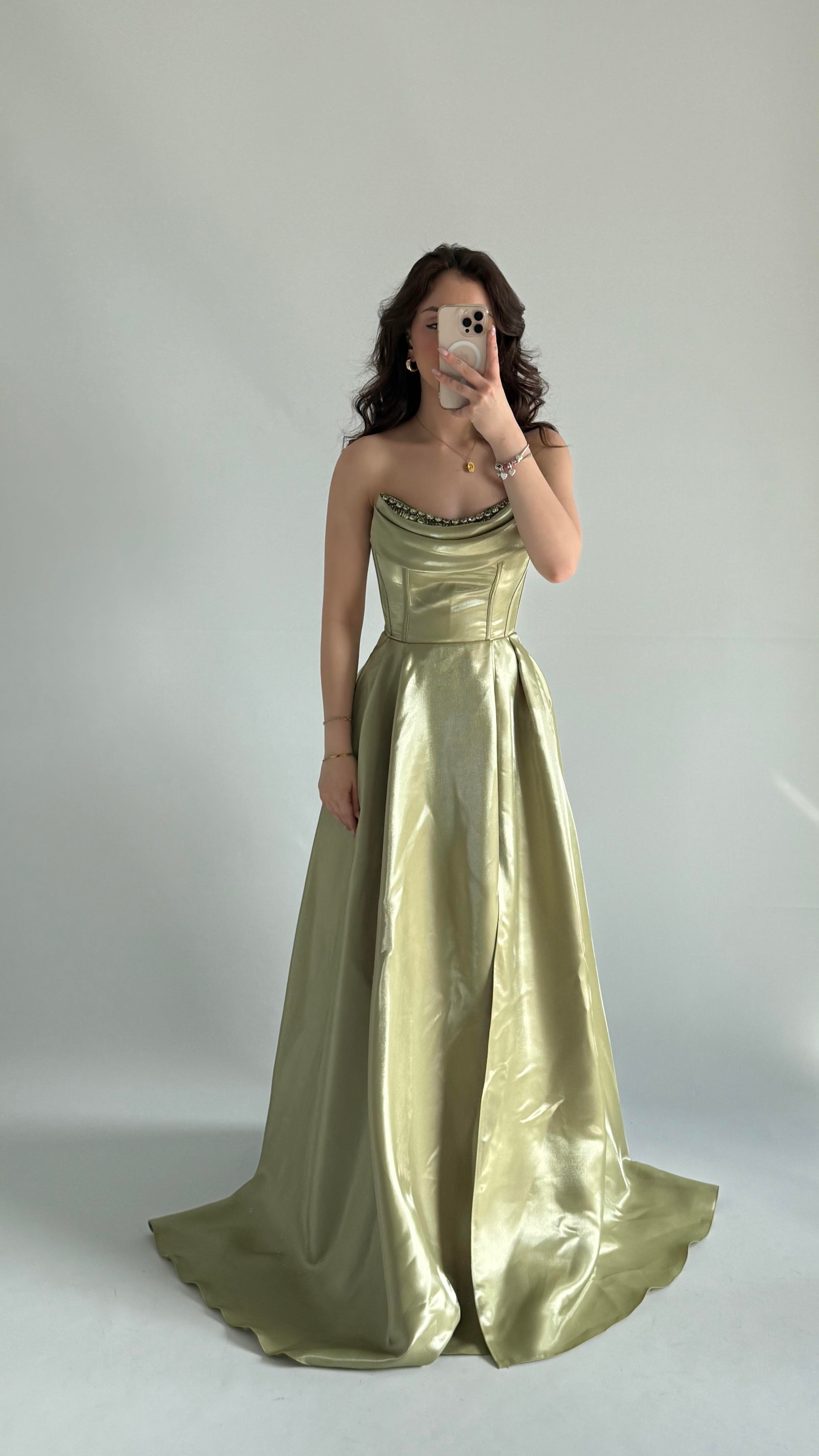 Aurora Abiye Yağ Yeşili