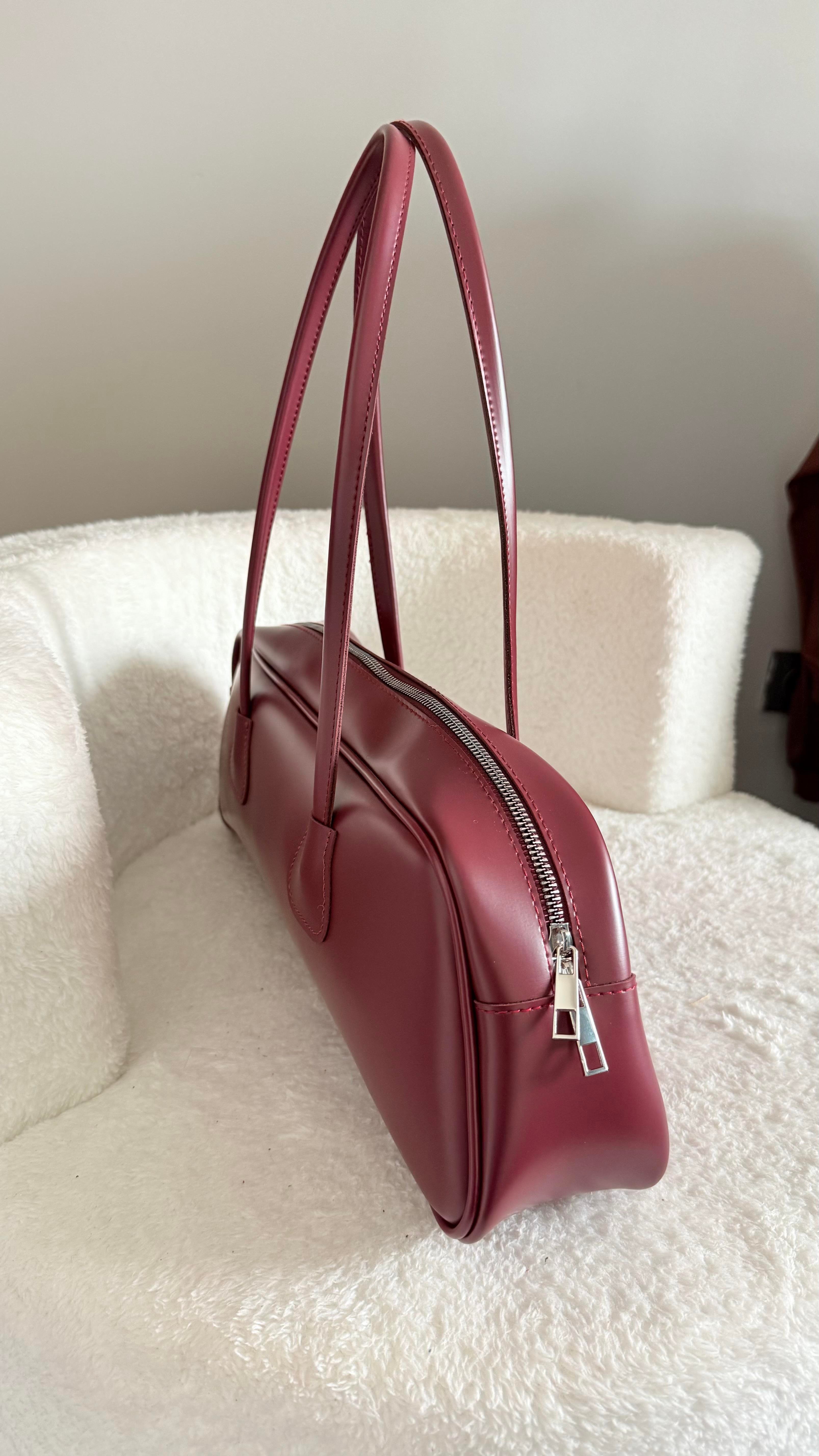 Baget Oversize Çanta Bordo