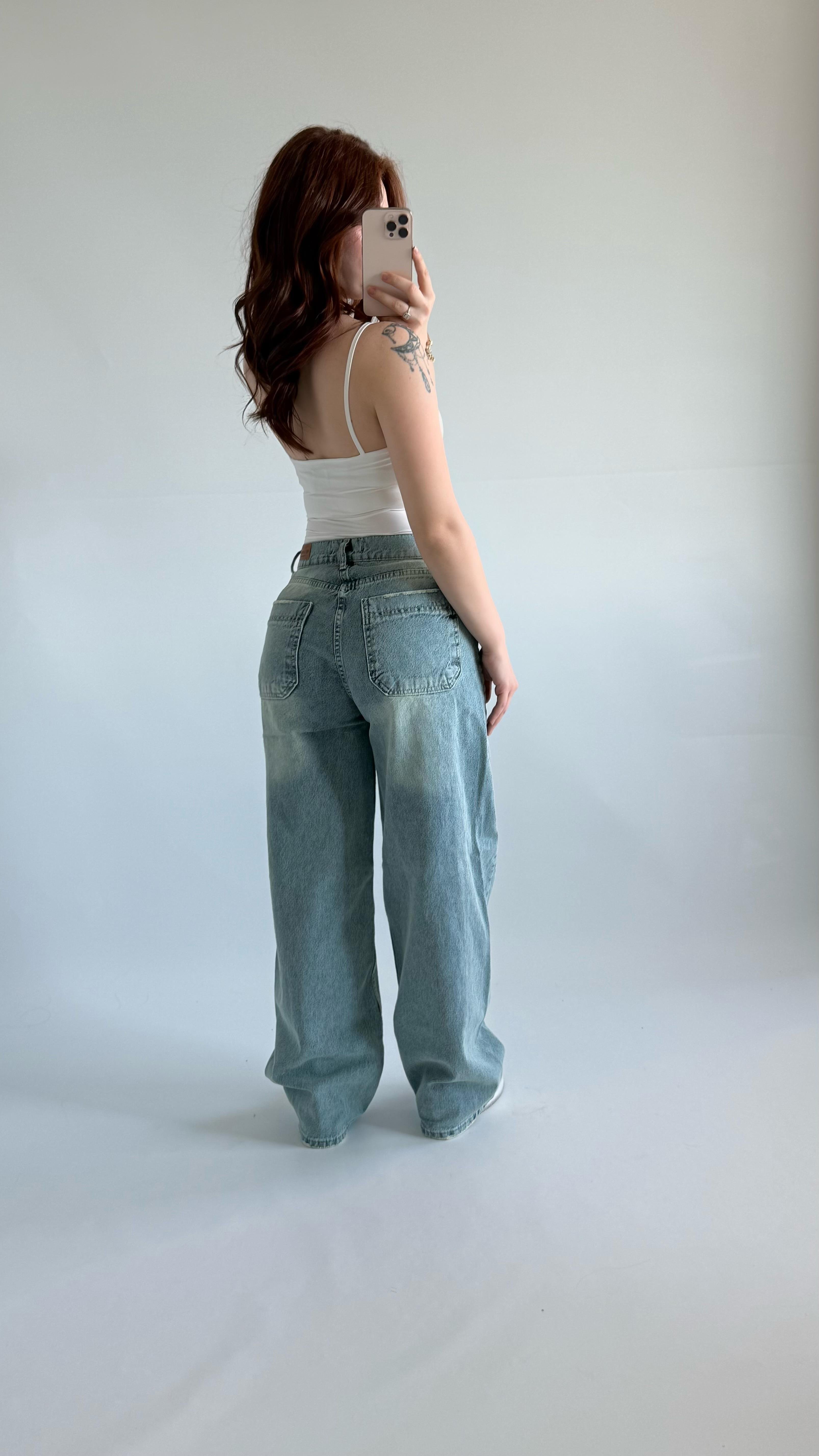 Baggy Balon Pantolon Açık Mavi