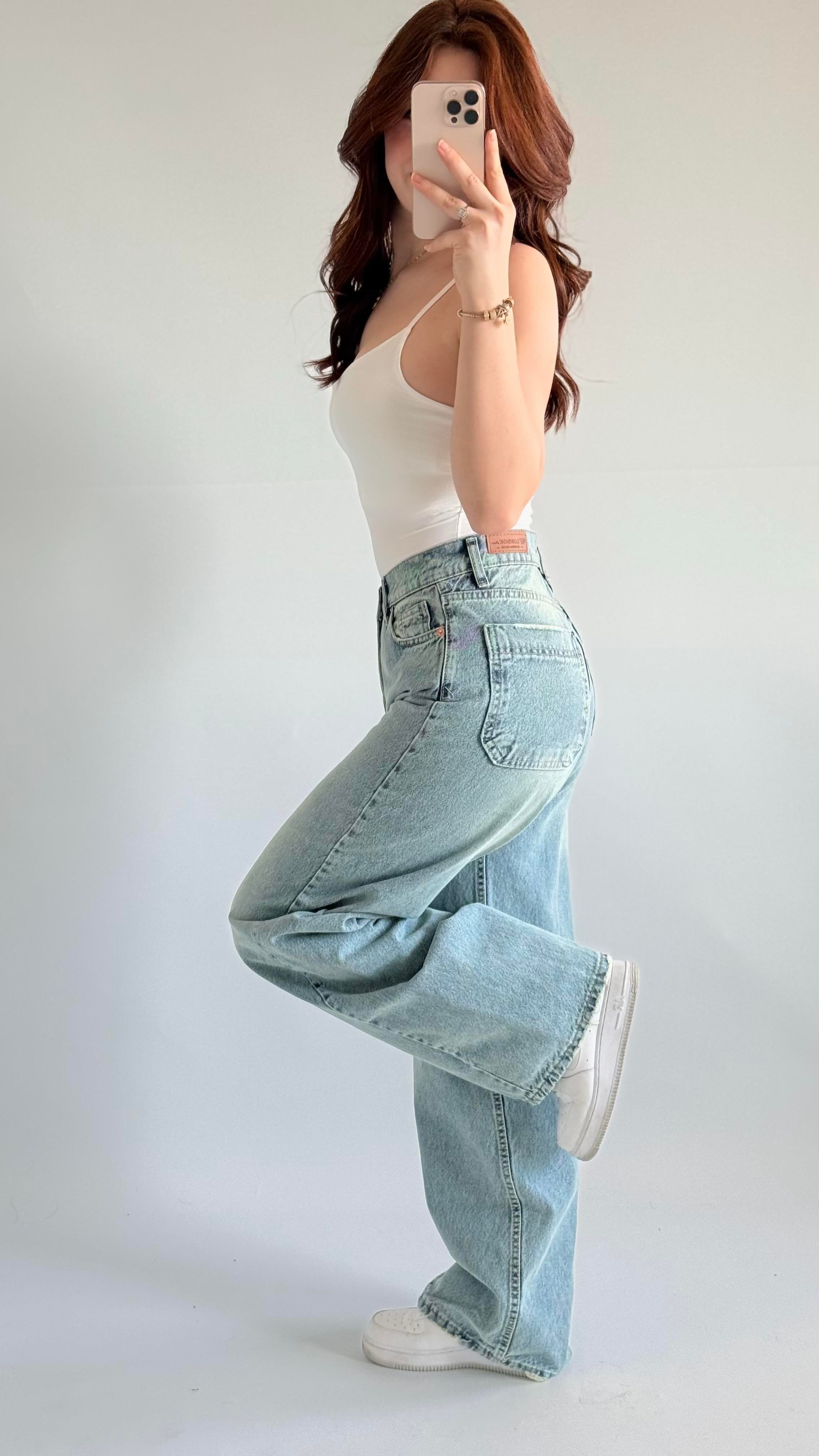 Baggy Balon Pantolon Açık Mavi