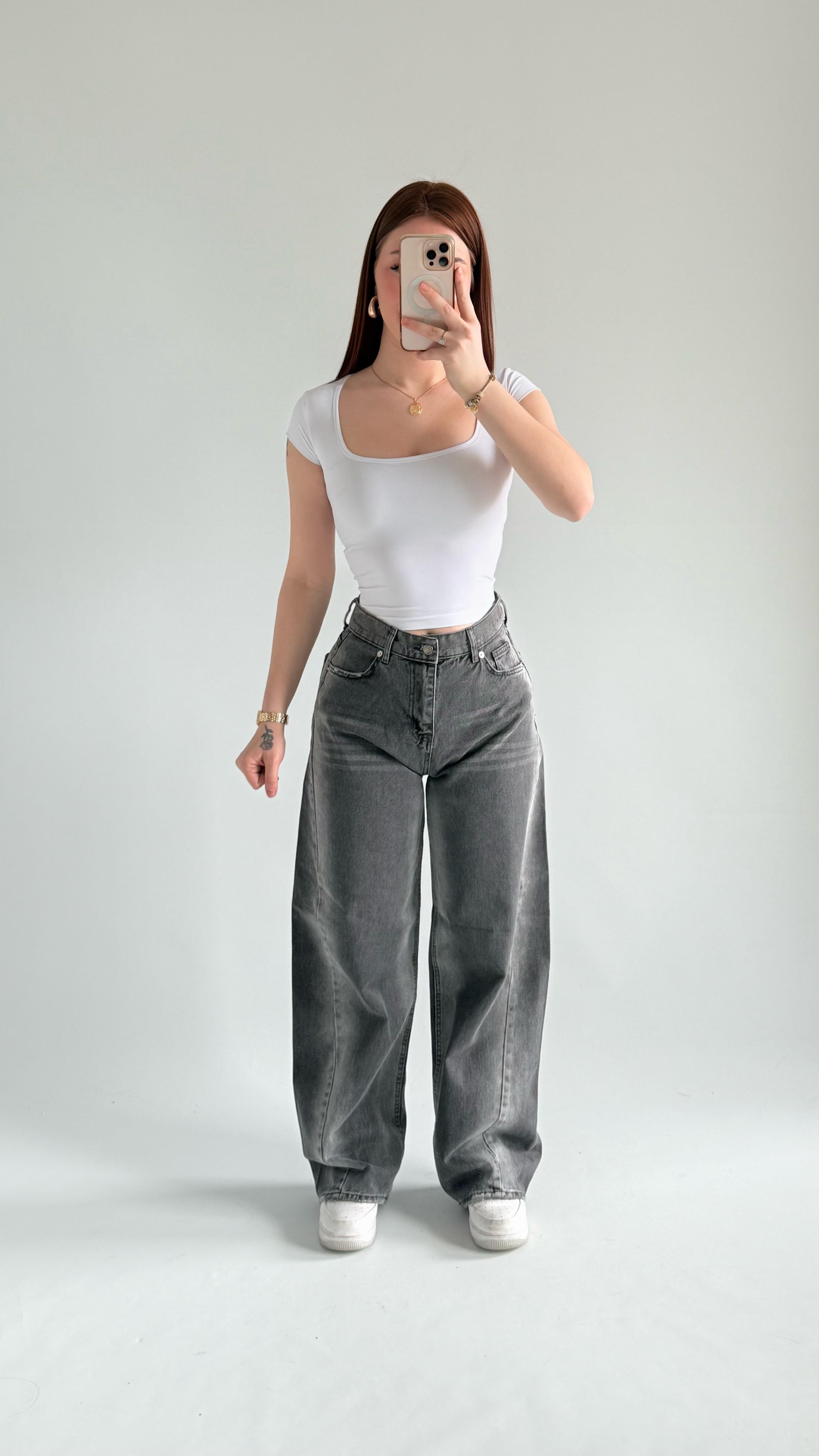Baggy Balon Pantolon Füme