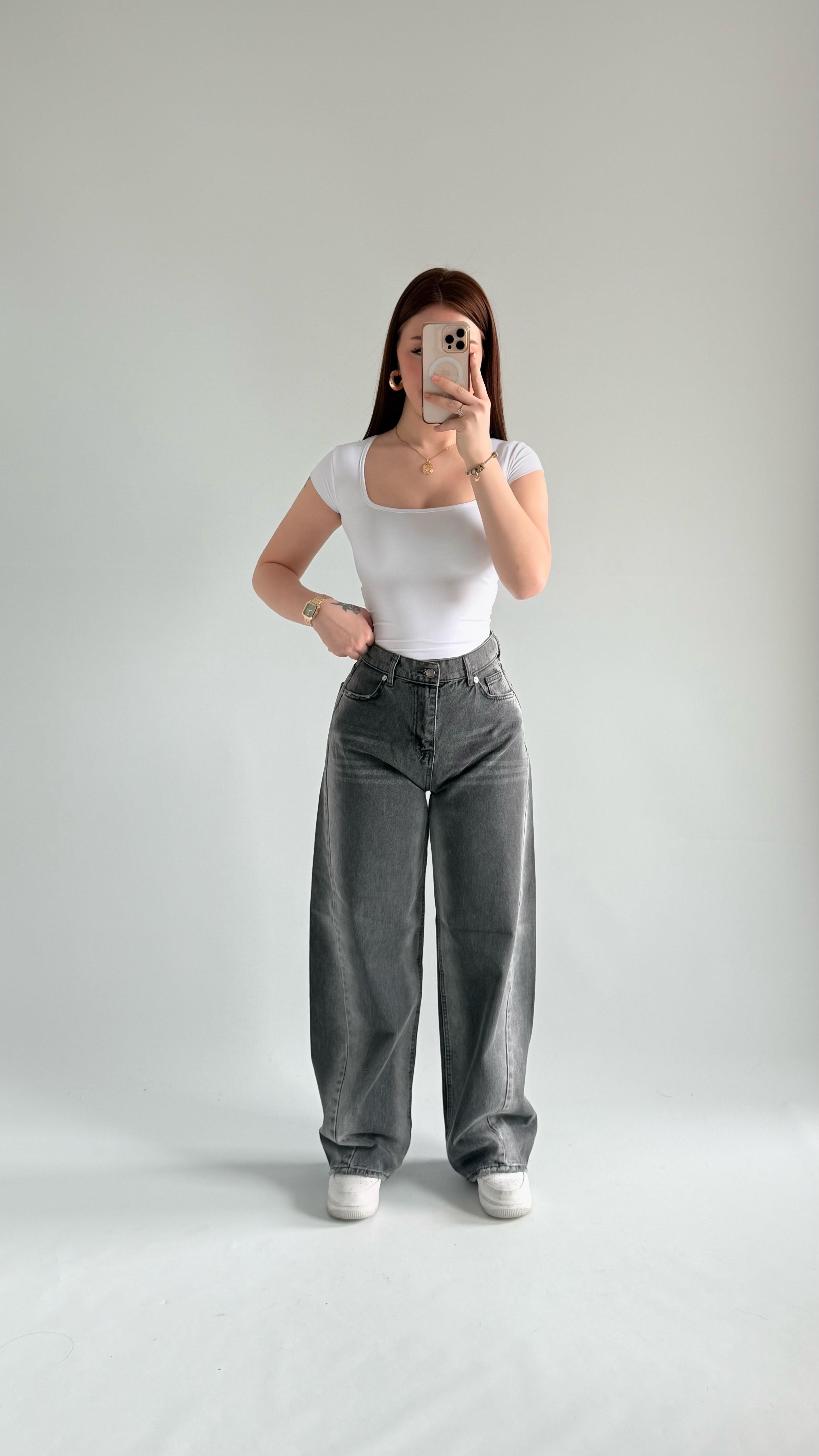 Baggy Balon Pantolon Füme