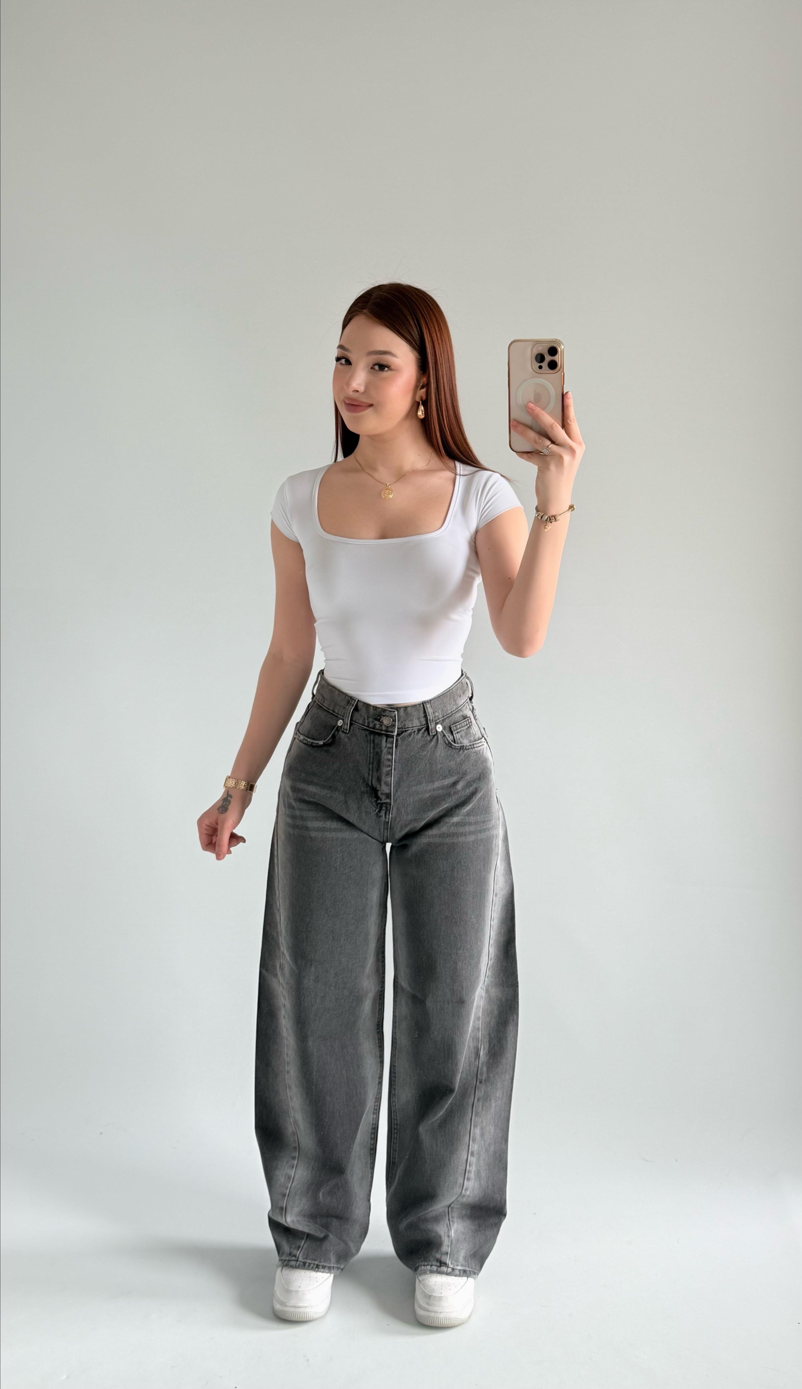 Baggy Balon Pantolon Füme