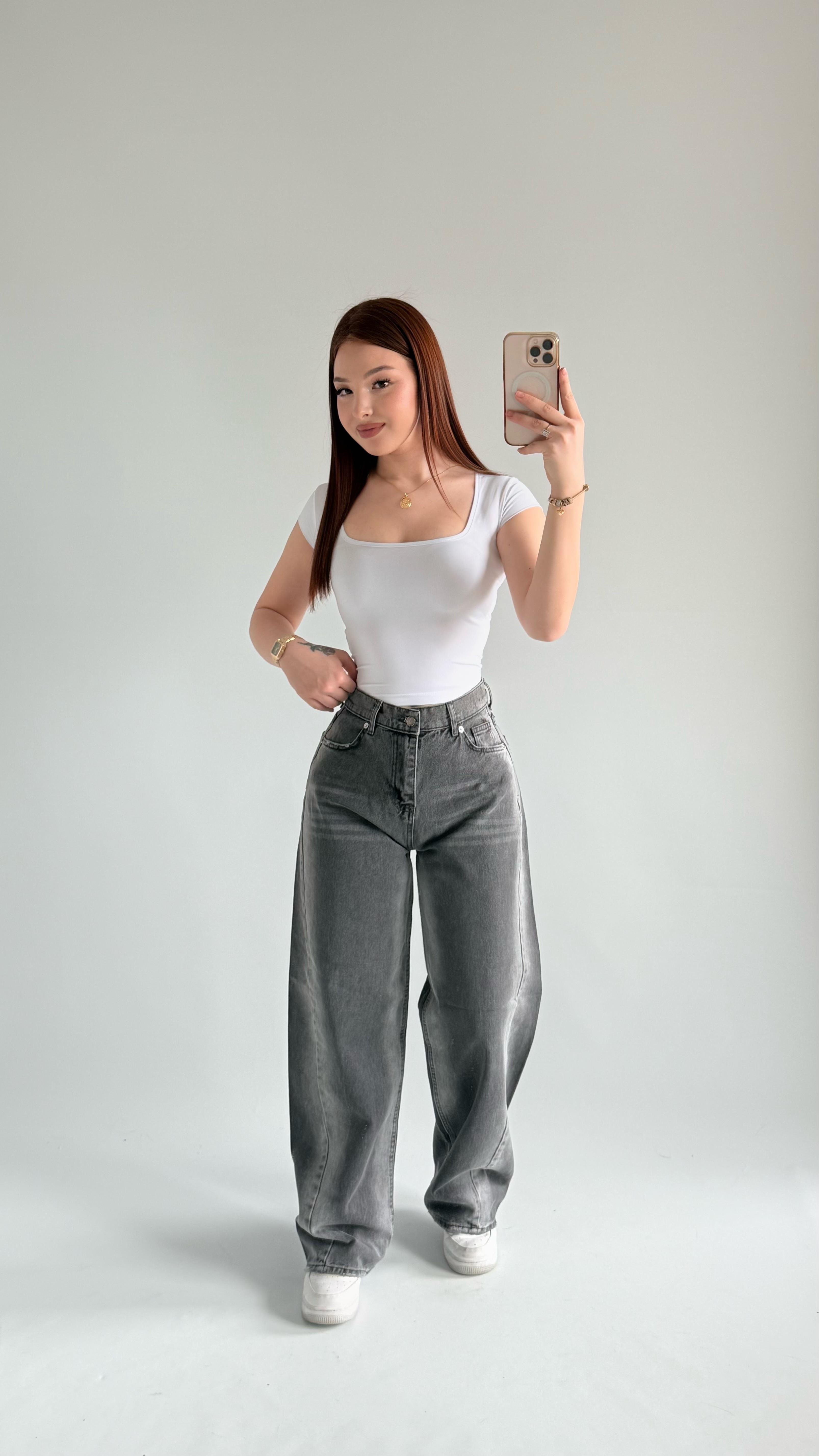 Baggy Balon Pantolon Füme