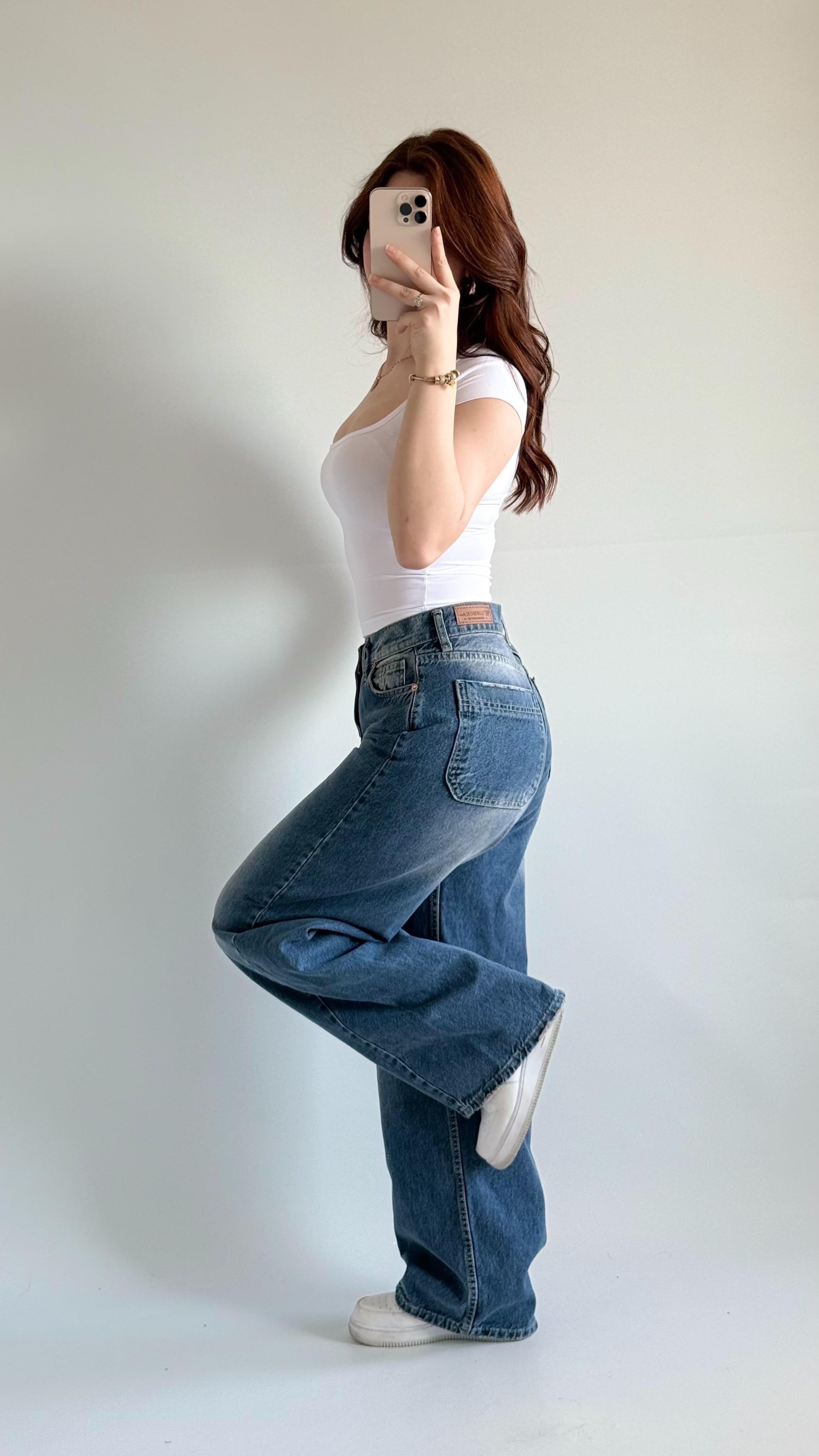 Baggy Balon Pantolon Koyu Mavi
