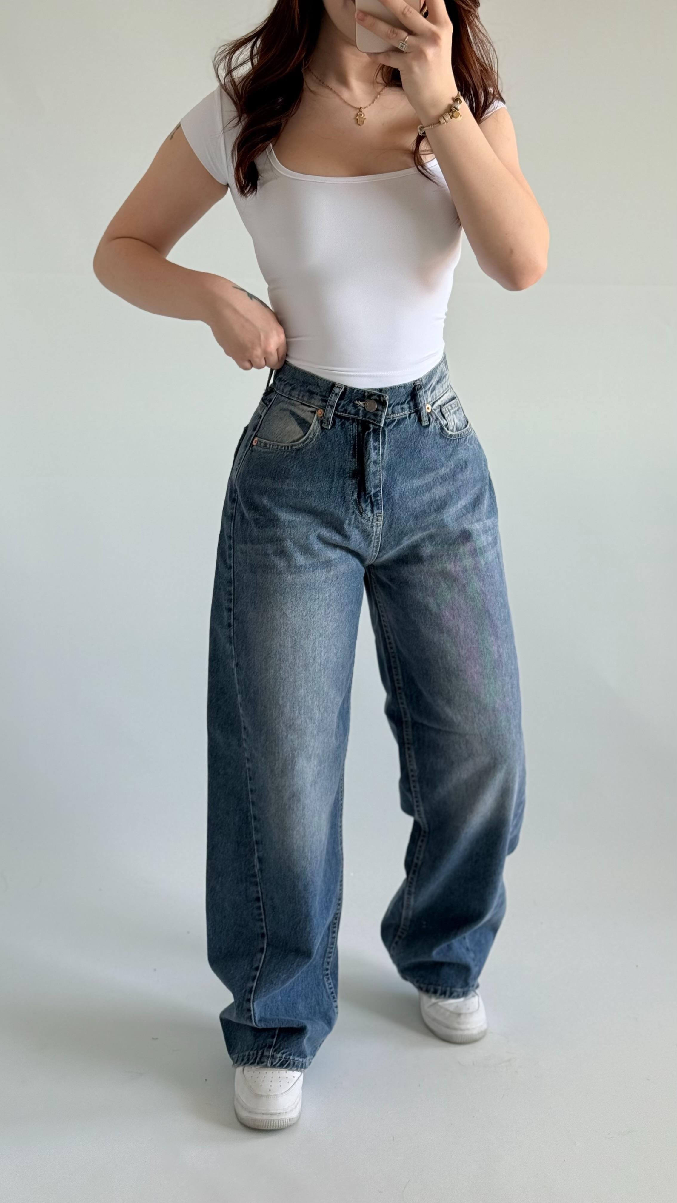 Baggy Balon Pantolon Koyu Mavi