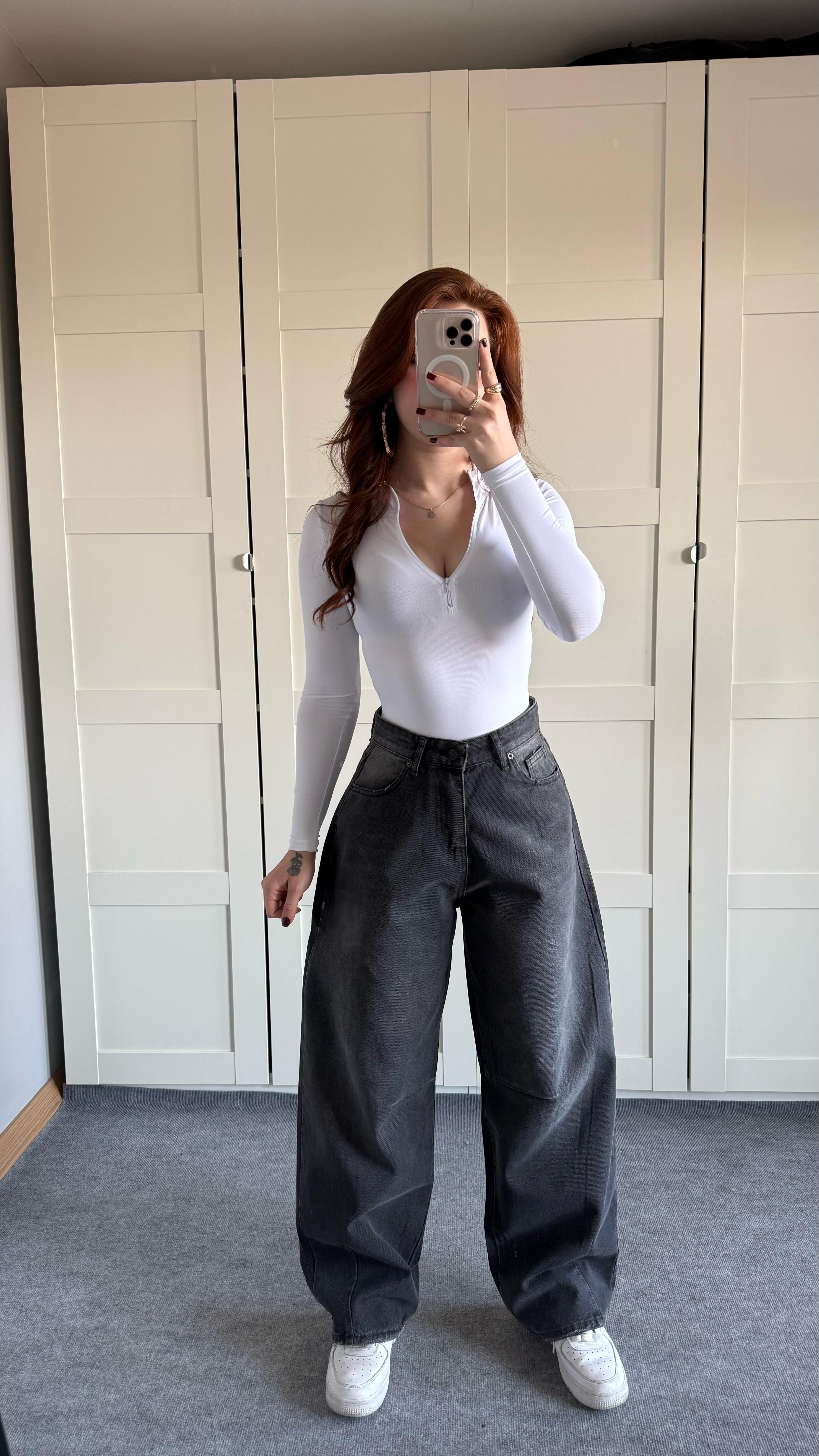 Baggy Bersh. Füme Jeans