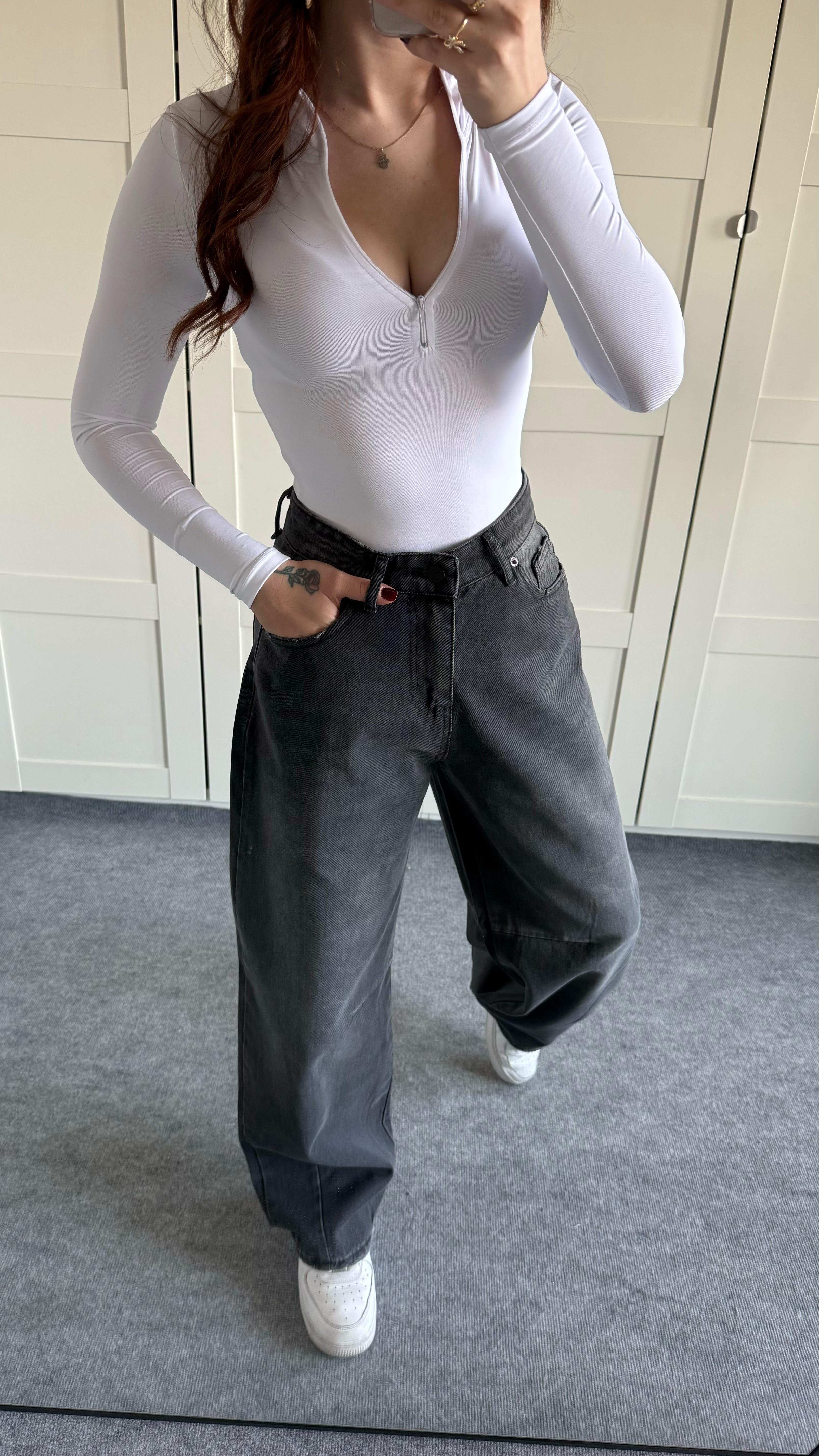 Baggy Bersh. Füme Jeans