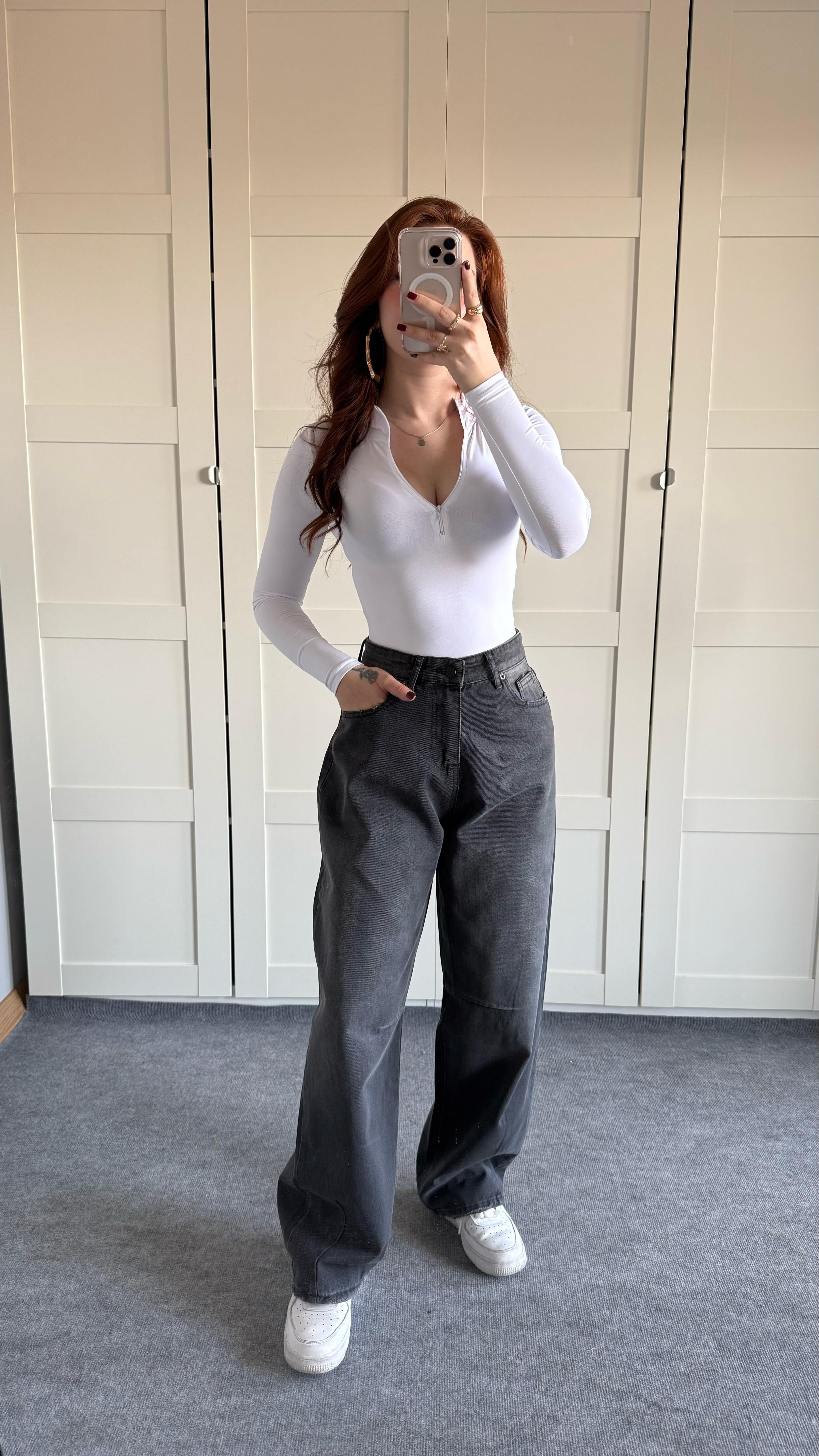 Baggy Bersh. Füme Jeans
