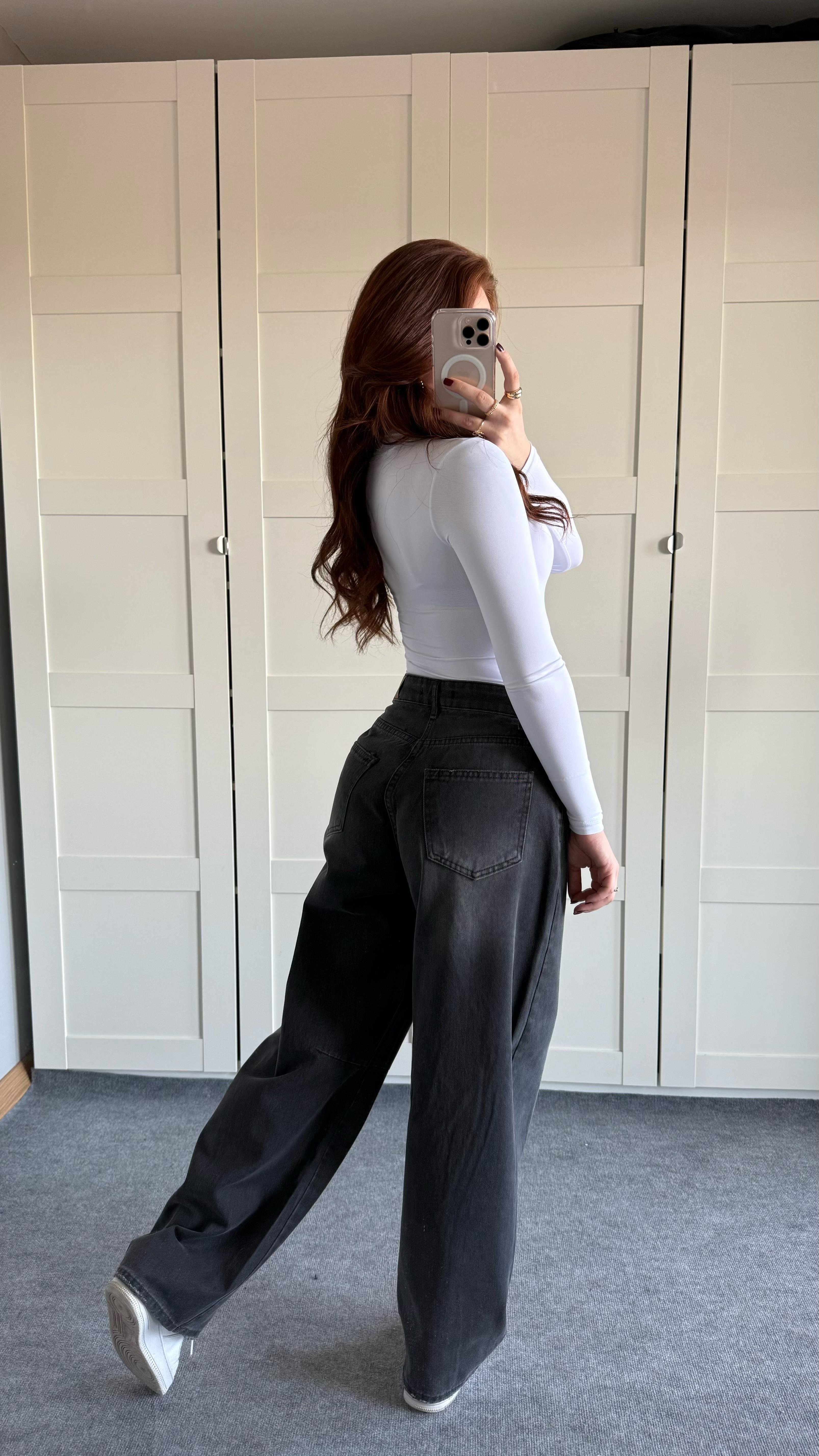 Baggy Bersh. Füme Jeans