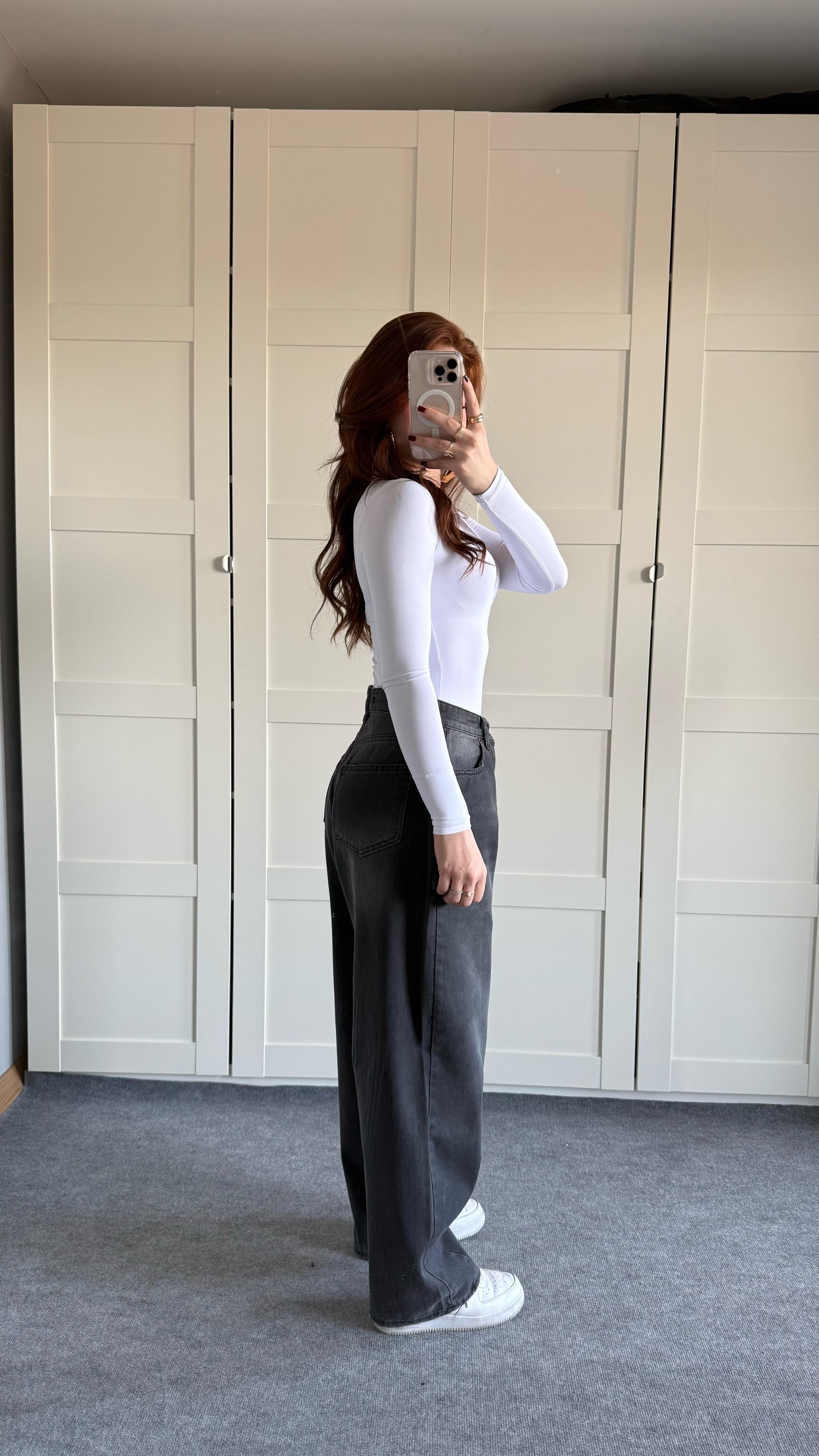 Baggy Bersh. Füme Jeans