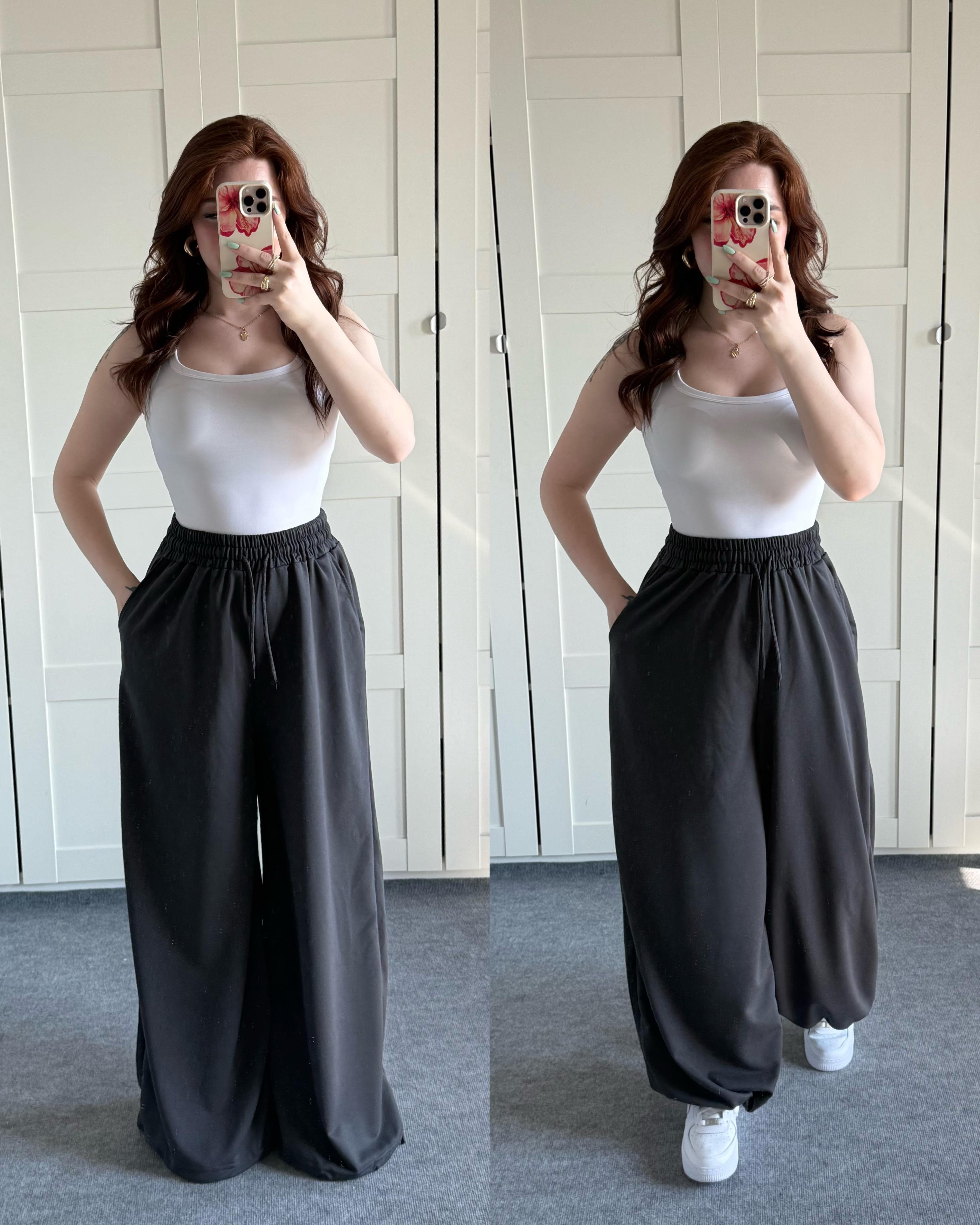 Baggy Bol Lastik Paça Eşofman Antrasit